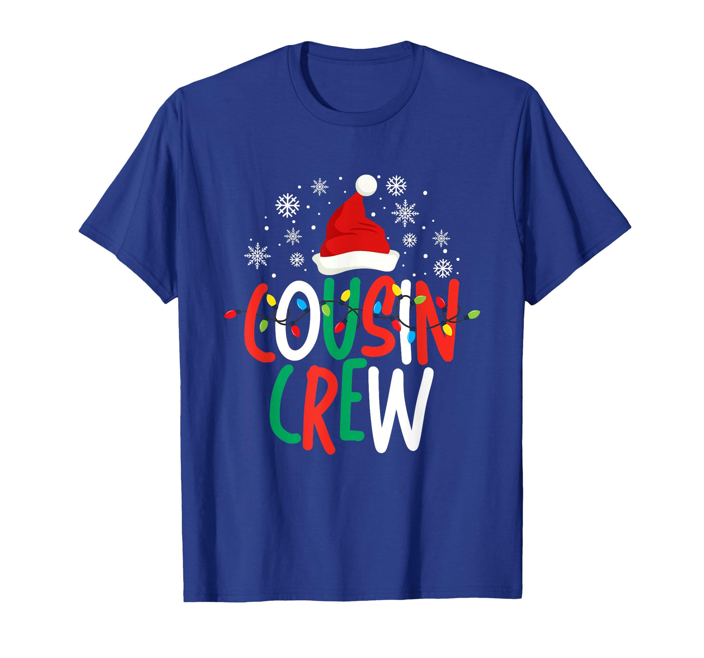 Christmas Cousin Crew Xmas Lights Funny Matching Pajama Kids T-Shirt