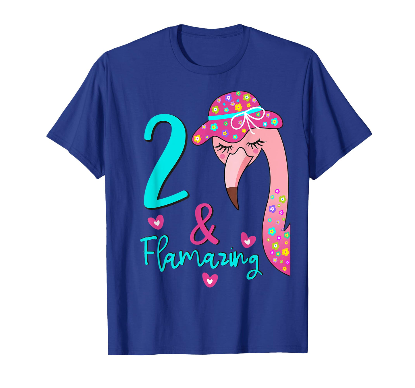 Flamingo 2nd Birthday Gift for Two Year Old Toddler/Kids T-Shirt