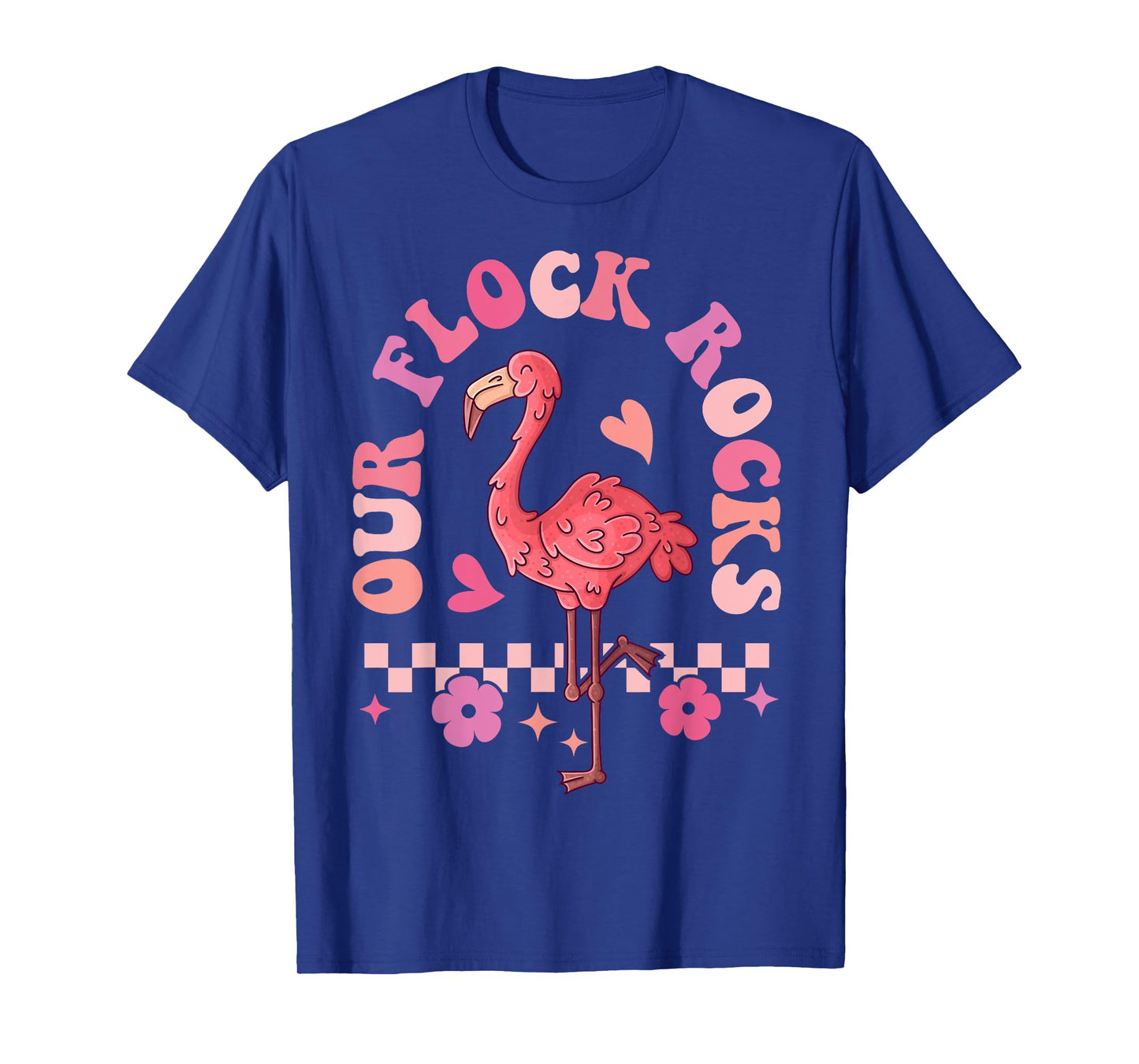 Our Flock Rocks Flamingo Matching Family Vacation T-Shirt