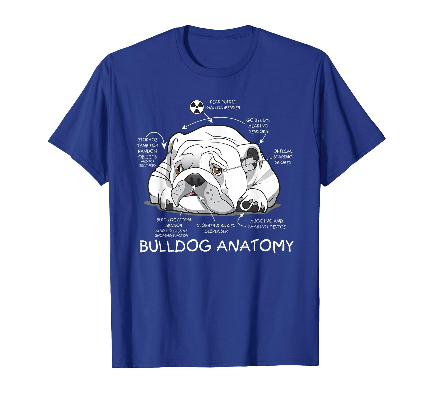 Funny Cute English Bulldog Anatomy Dog Biology Gift T-Shirt for Men Women