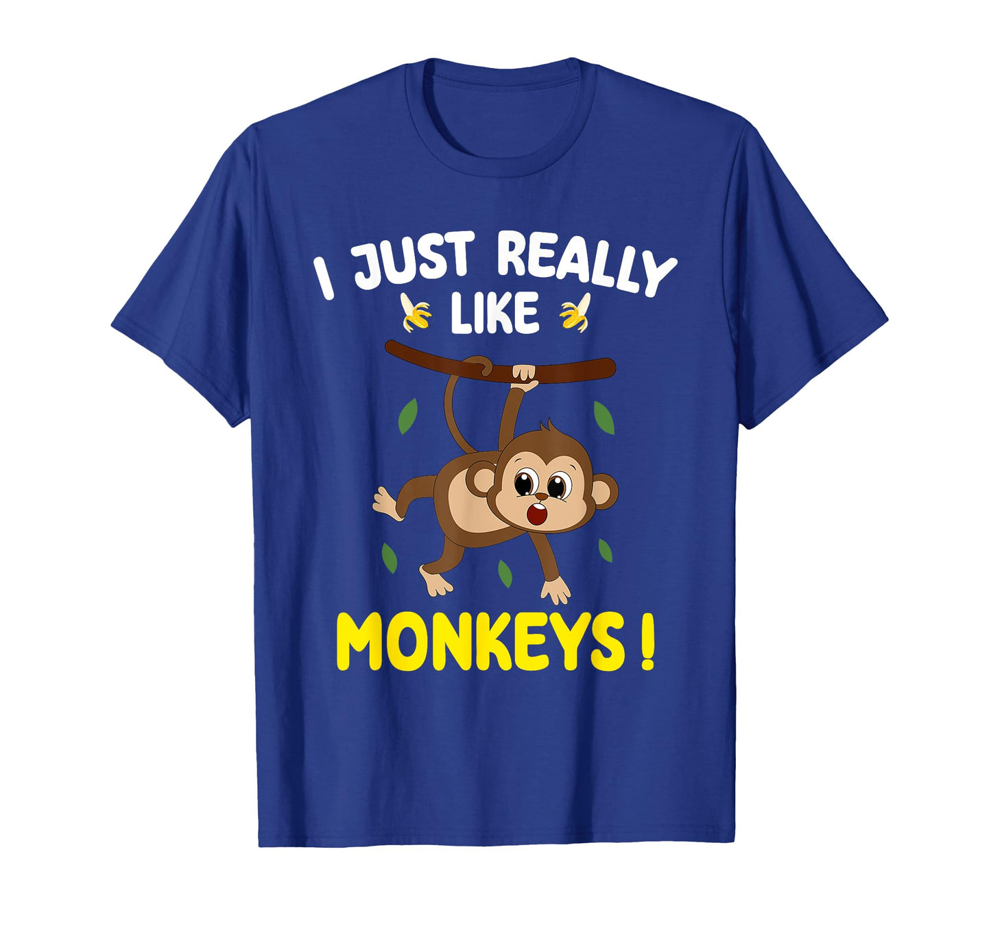 I Just Really Like Monkeys Cute Monkey toddler boy kids T-Shirt