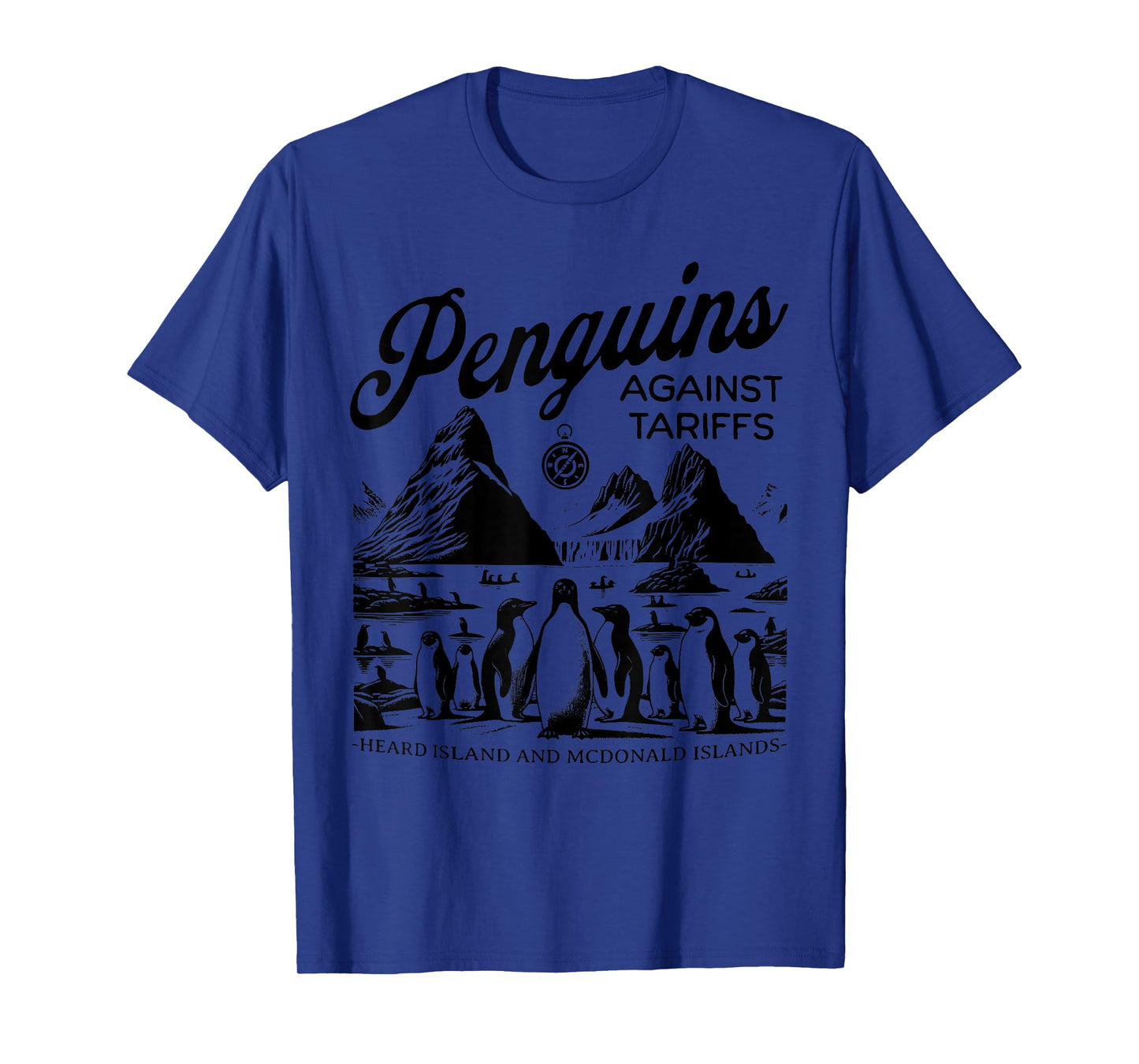 Vintage Penguins Protest Against Funny Penguins Tariffs T-Shirt