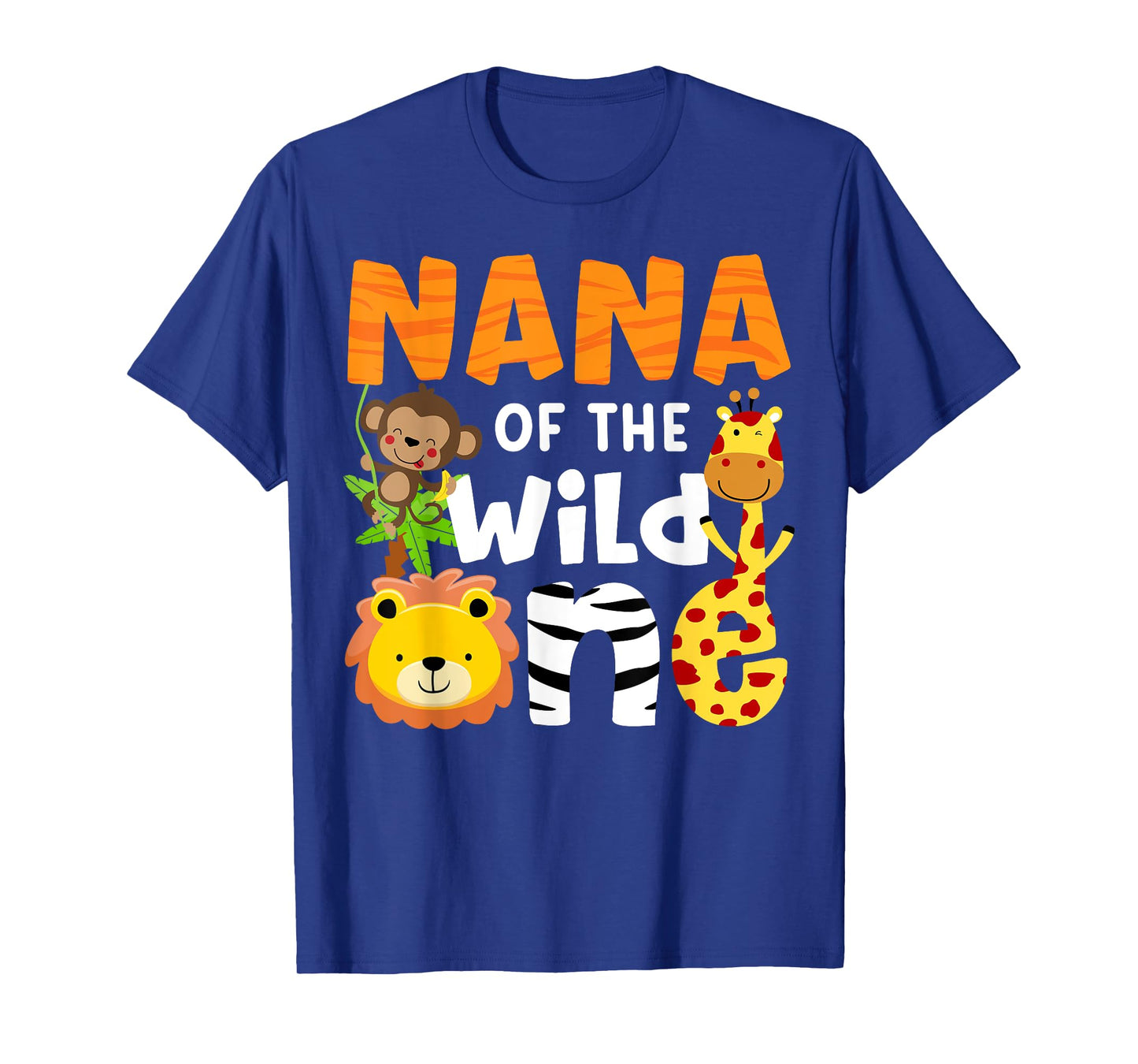 Nana of the Wild One Zoo Bday Safari Jungle Animals Party T-Shirt