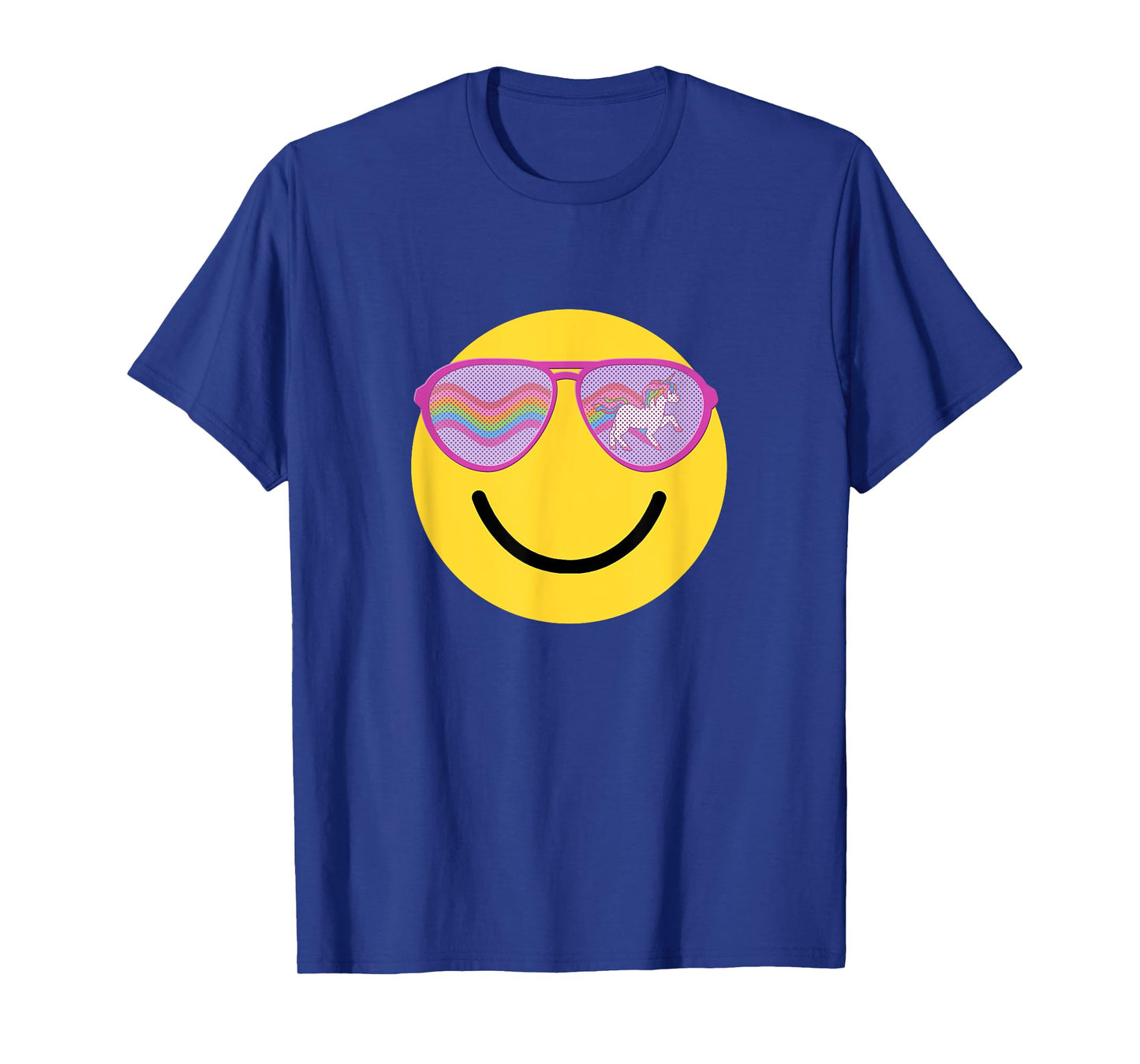 Emoticon Smiling Face With Unicorn Sunglasses T-Shirt