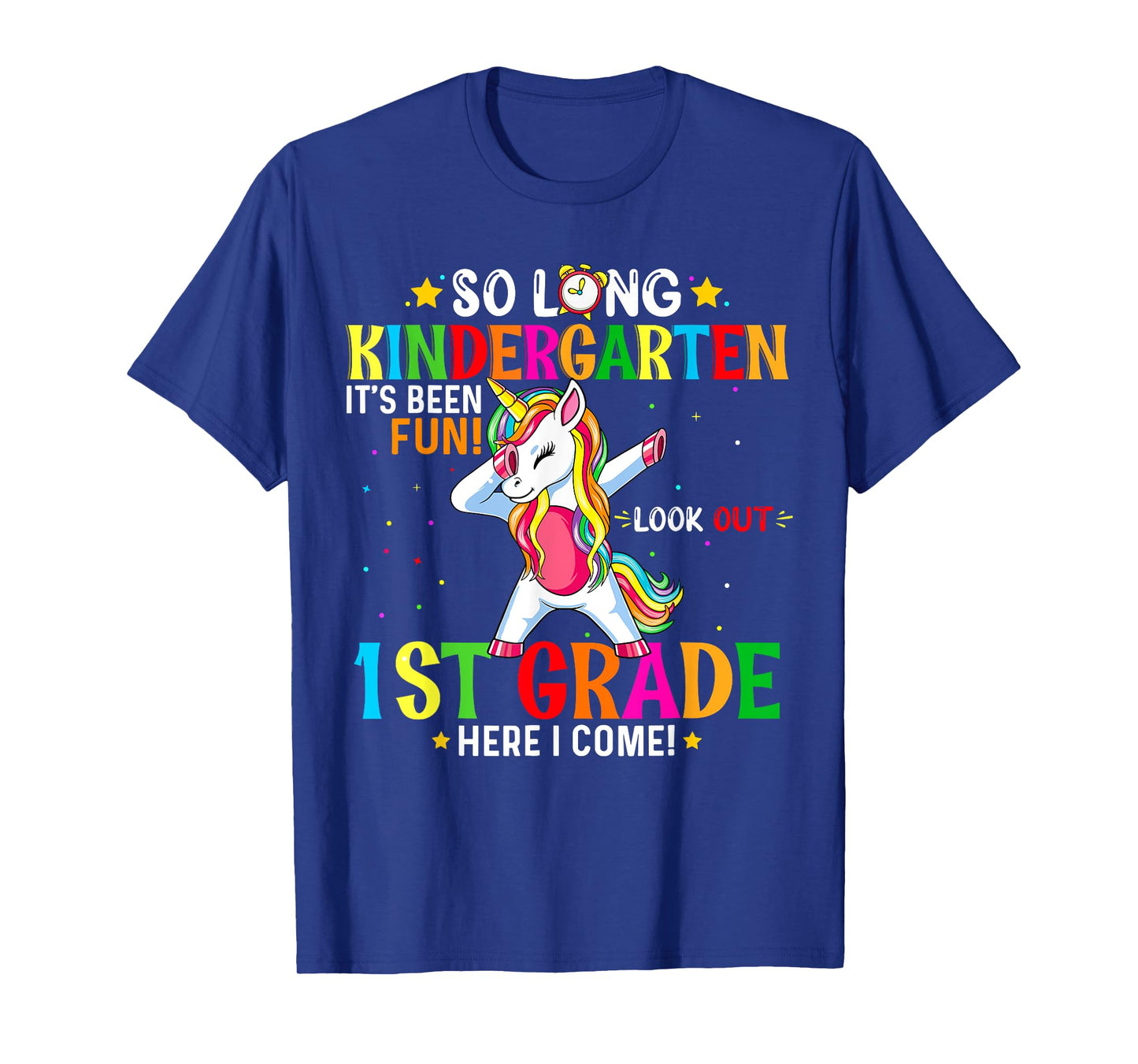 Kids So Long Kindergarten Graduation Class 2025 Unicorn Dab T-Shirt