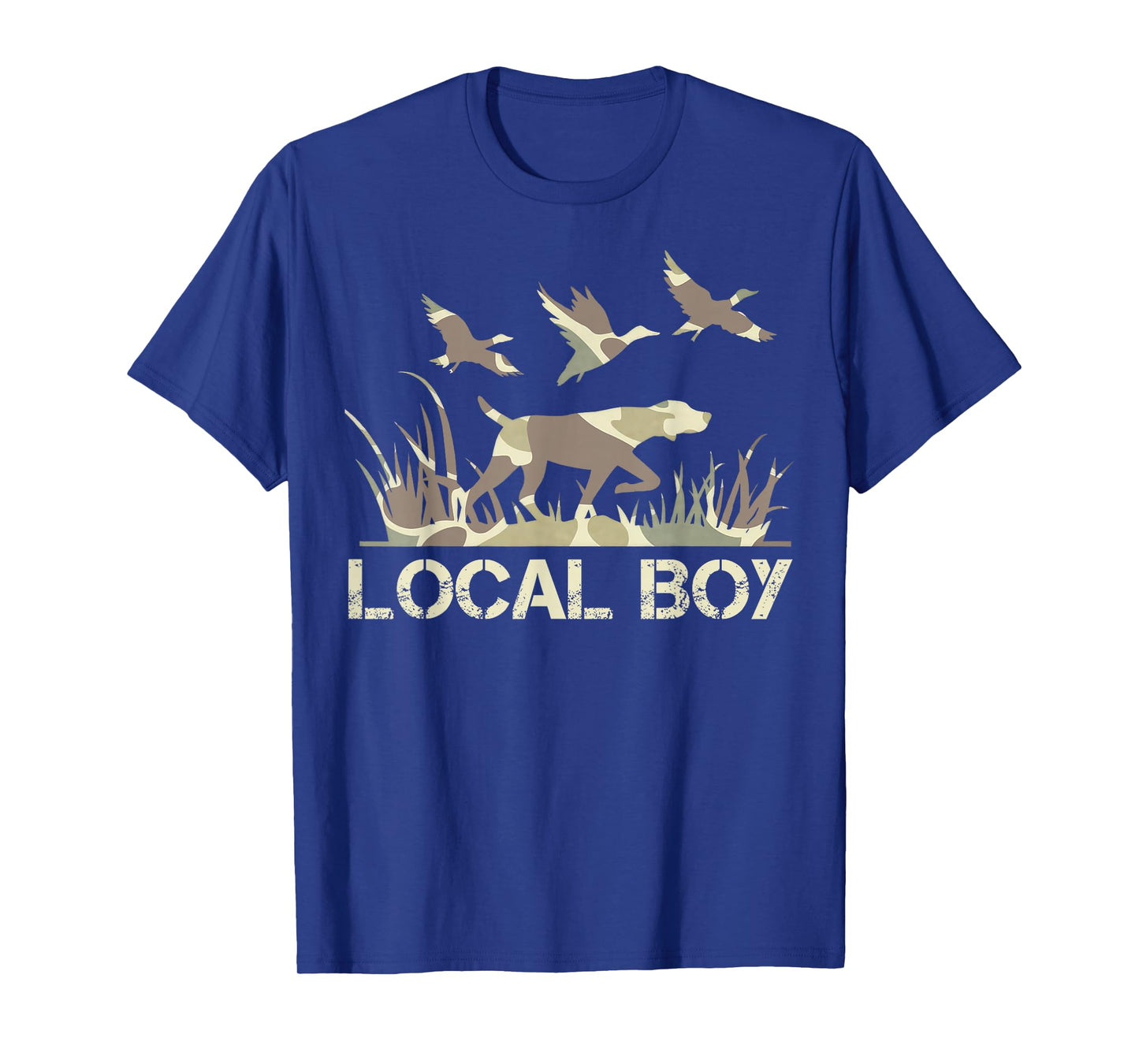 Retro Southern Boy Camouflage Hunting Dog Camo Duck Hunter T-Shirt