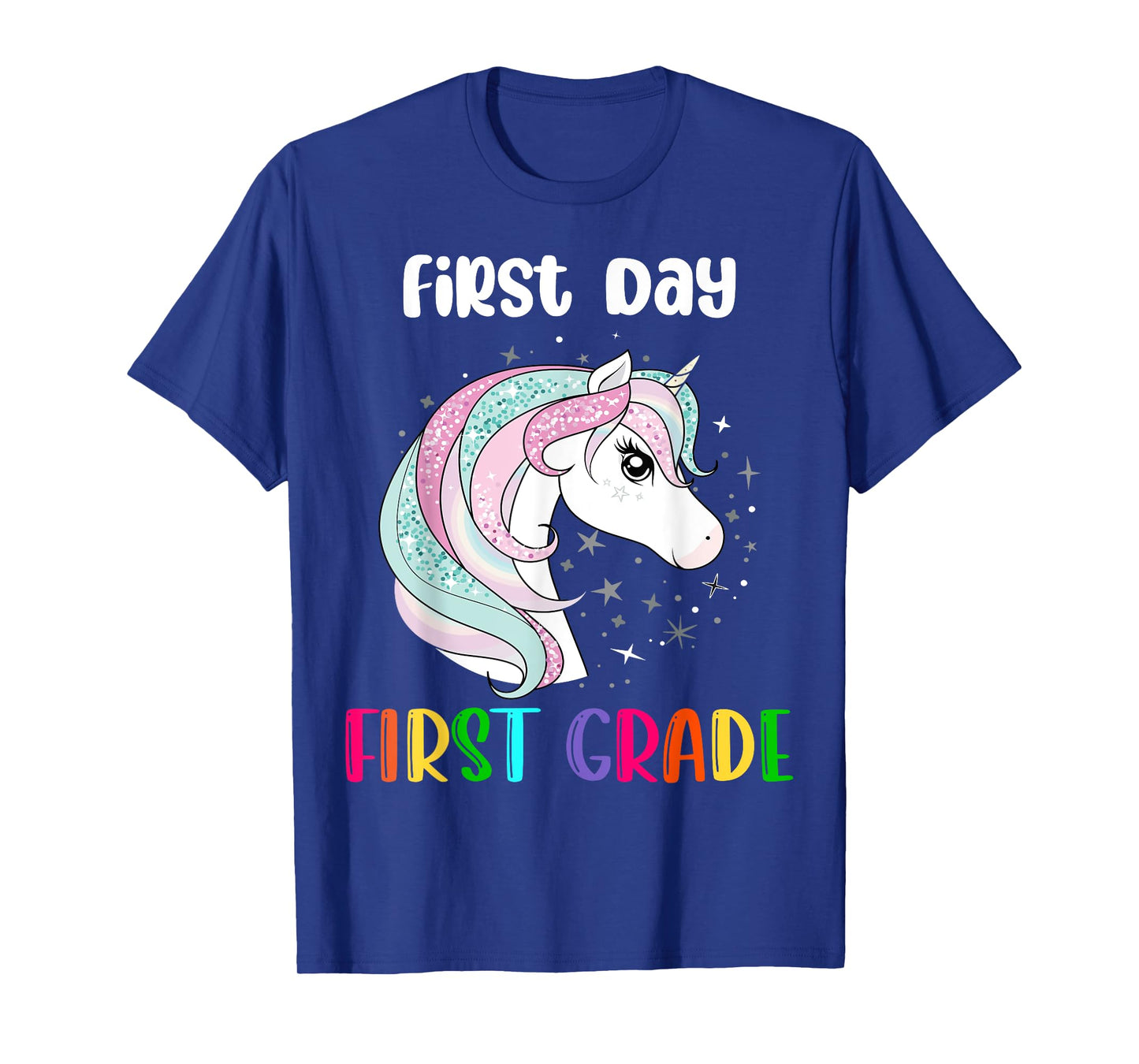 Unicorn First Day Of First Grade 1st Day Of School Girls T-Shirt