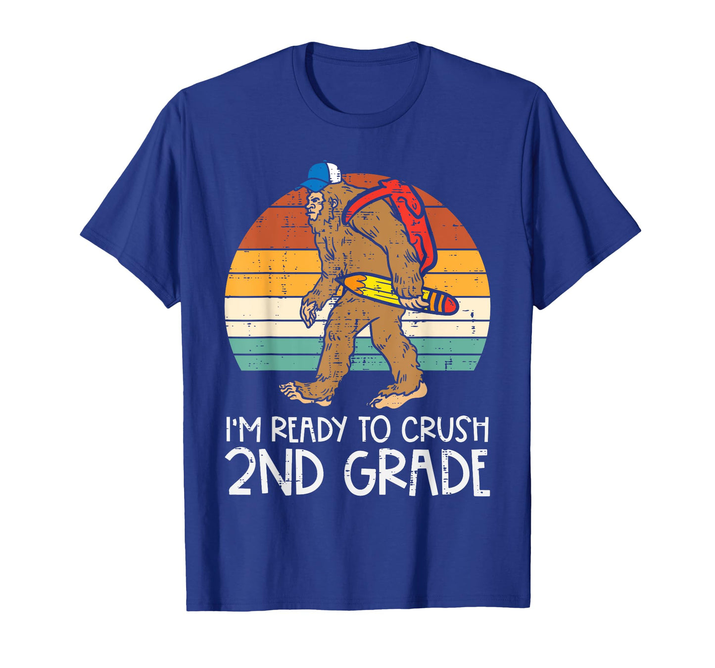 Bigfoot Sasquatch Crush 2nd Grade Second First Day Of School T-Shirt