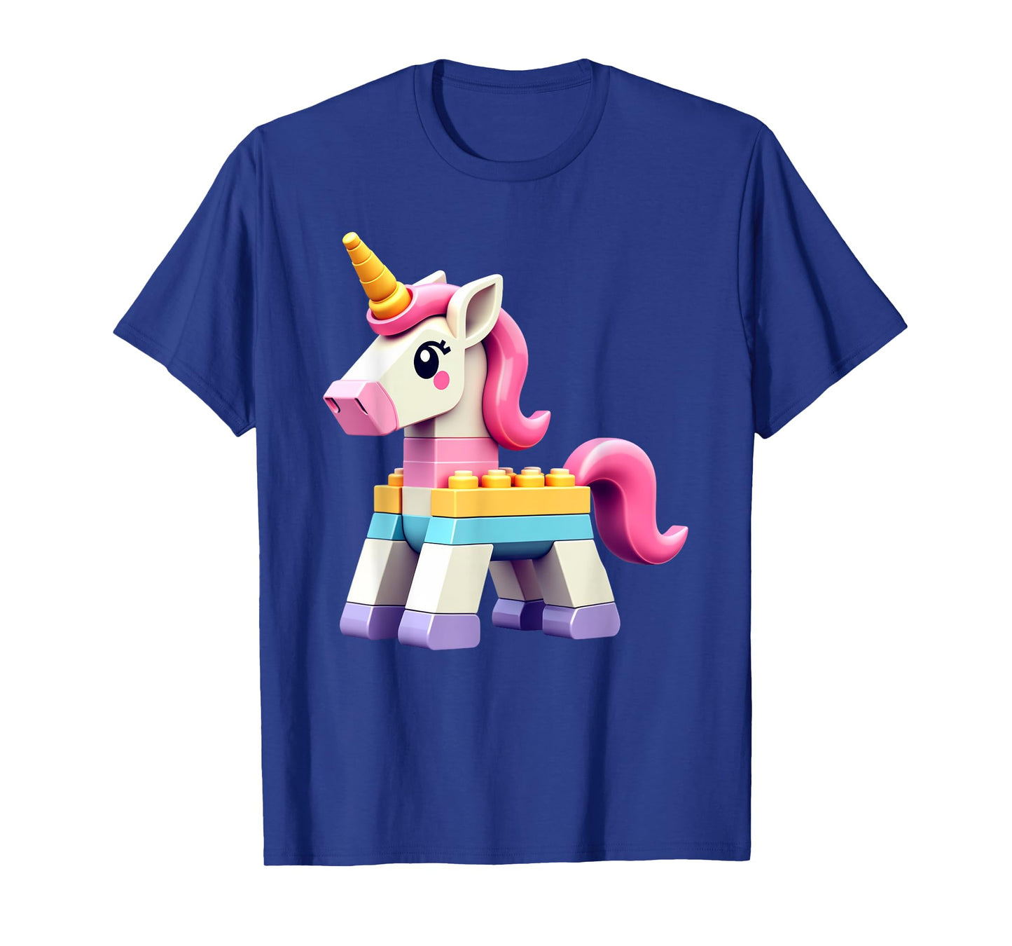 Master Builder Bricks Blocks Play Toys Unicorn Girls Kids T-Shirt