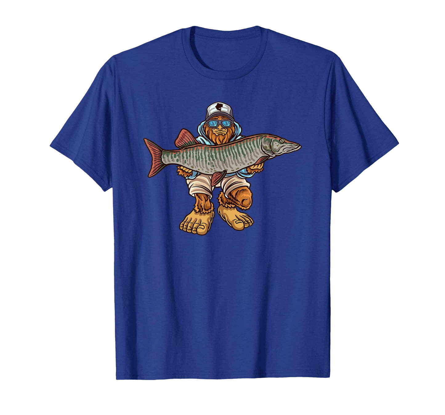 Muskie Fishing Tiger Musky Hunting Bigfoot Fishermen T-Shirt