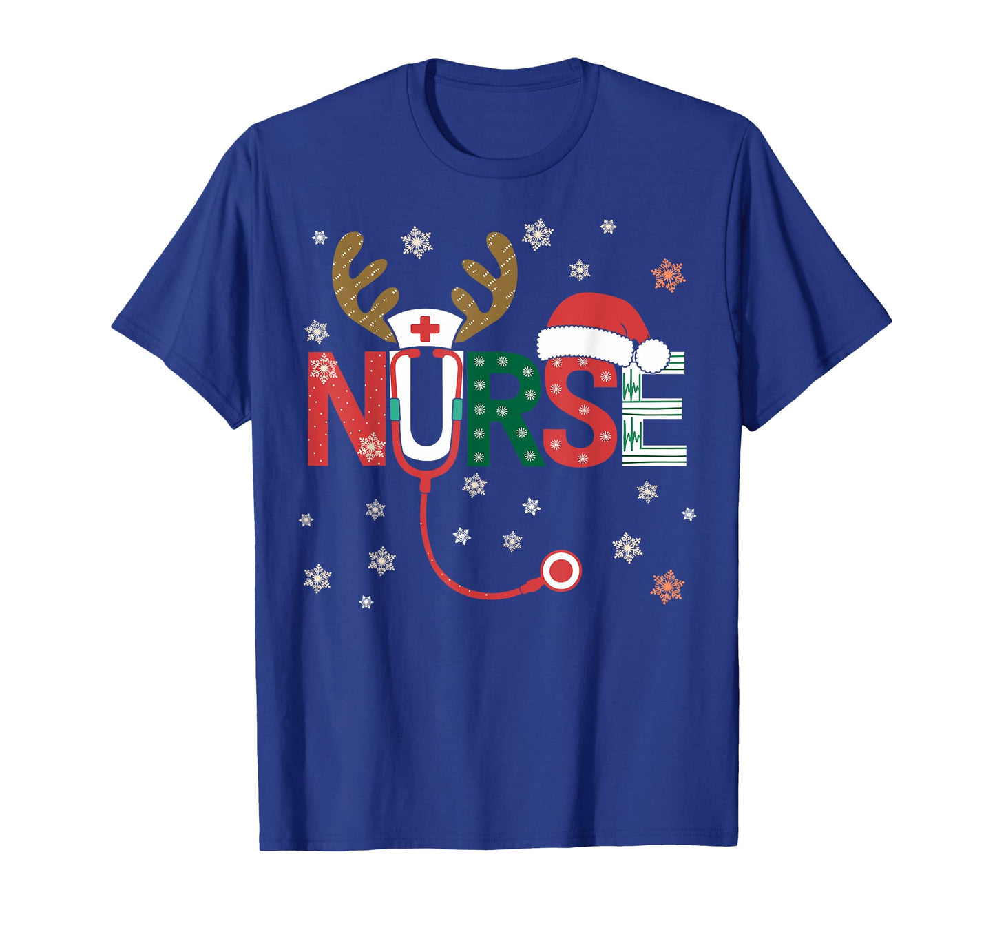 Nurse Christmas Stethoscope Nurses Xmas T-Shirt