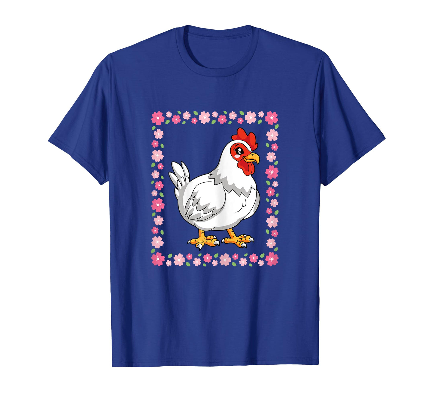 Cute Chicken Flower Chicken Lover Farming Women Girls T-Shirt