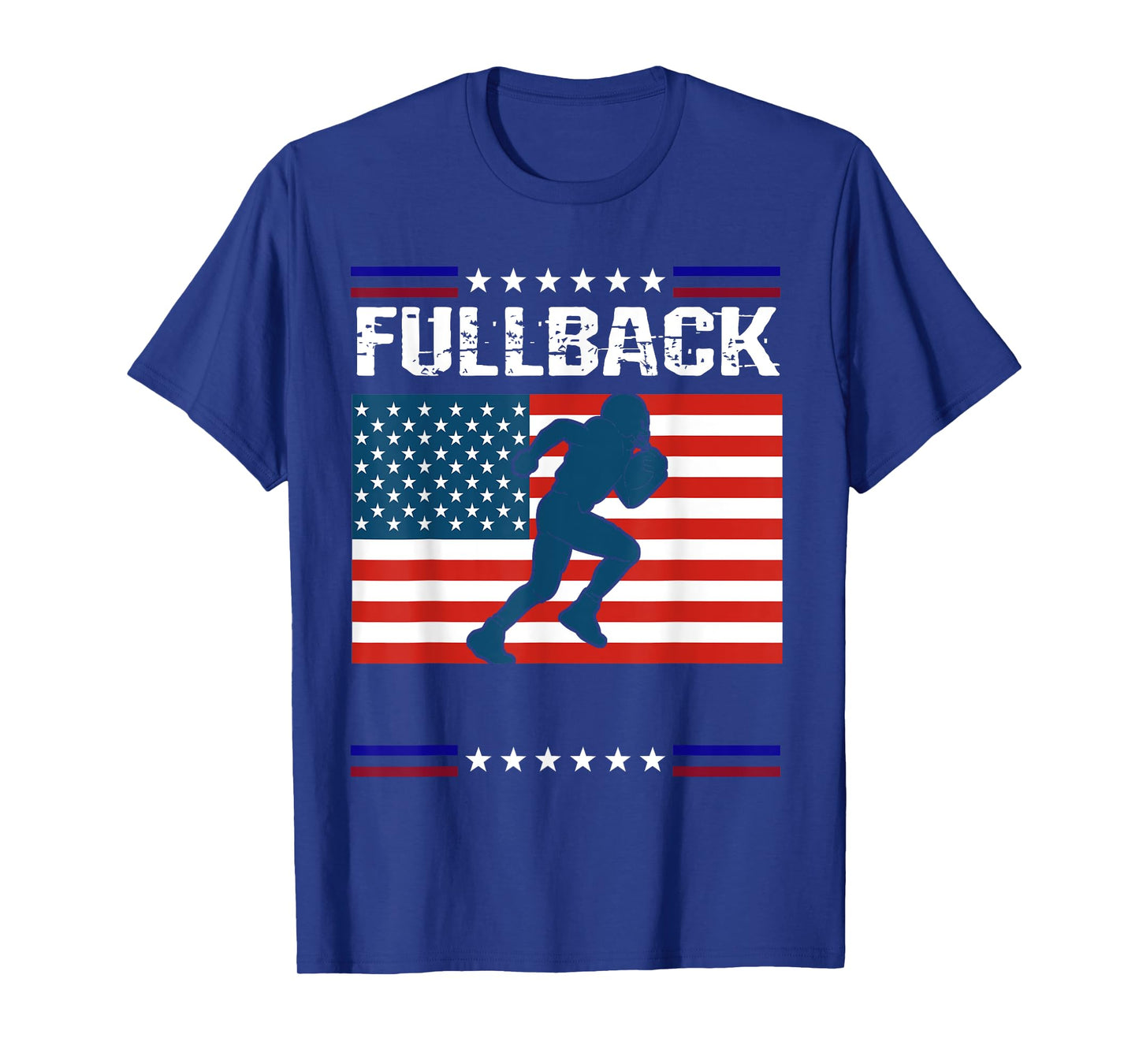 Fullback Football American Flag Patriot T-Shirt