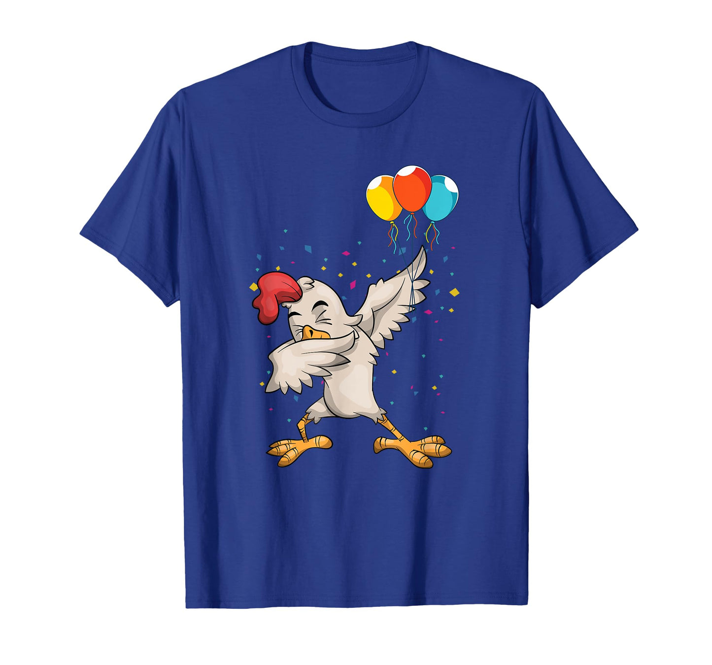 Kids Birthday Party Balloon Funny Farm Bird Dabbing Chicken T-Shirt