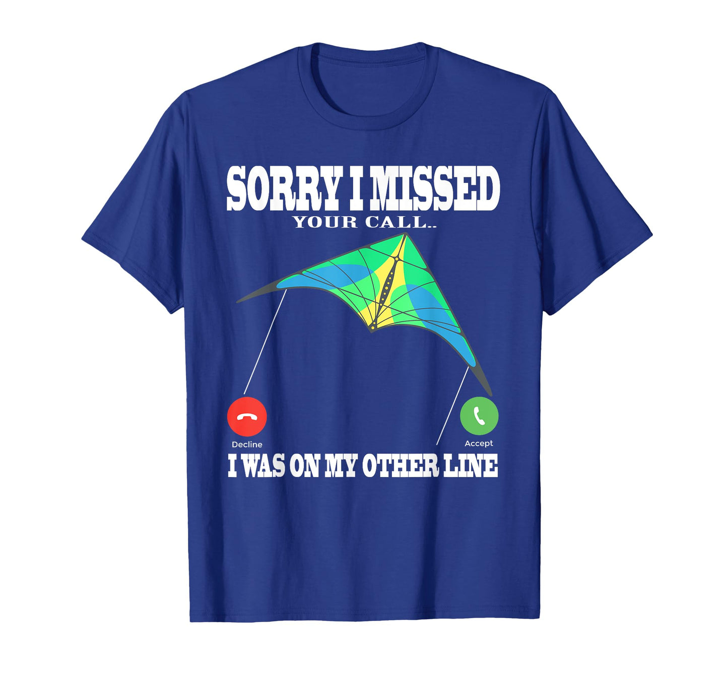 parafoil kite missed call Other line and stunt kites T-Shirt