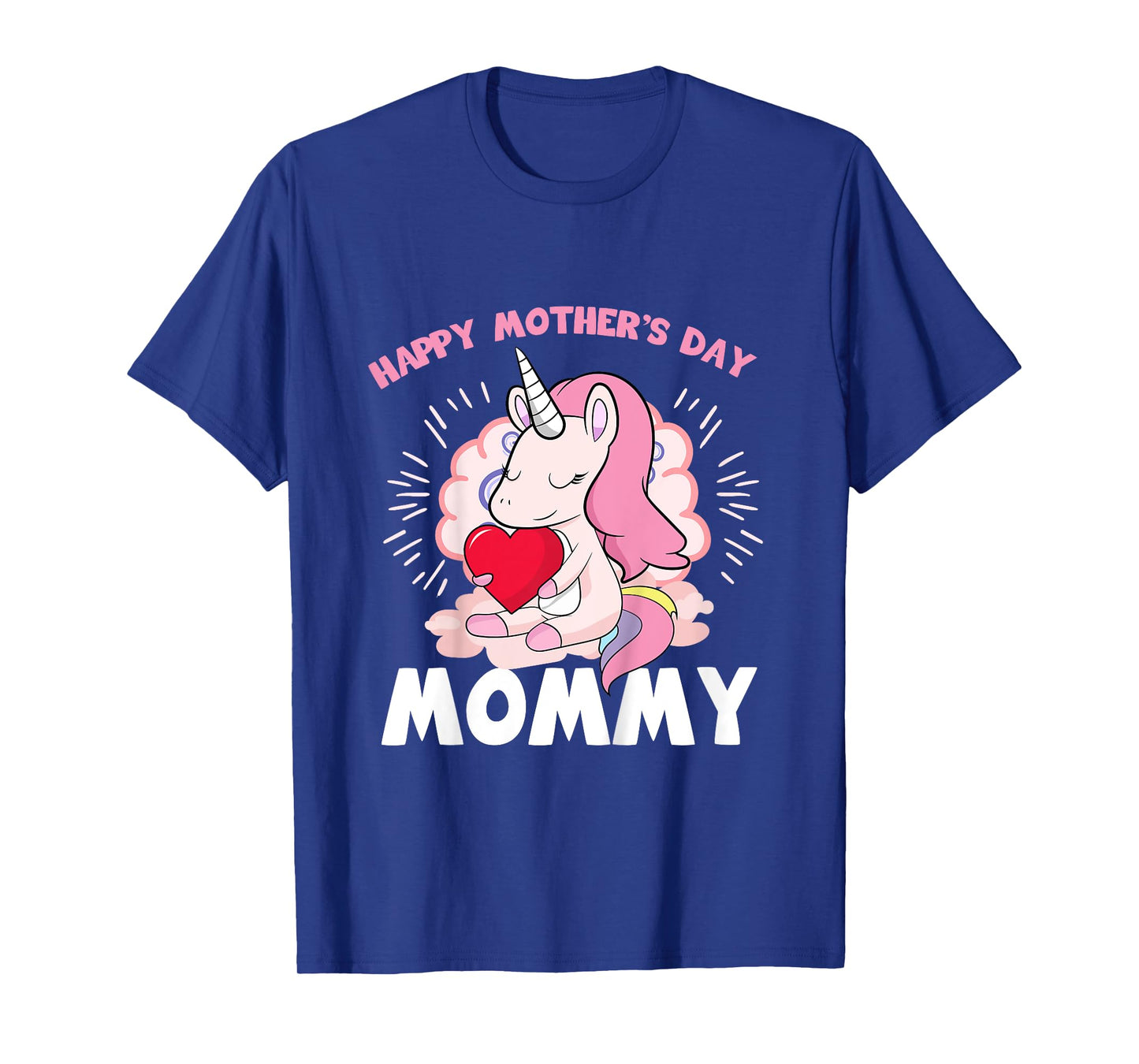 Happy Mothers Day Mommy Daughter To Mom Unicorn Toddler Girl T-Shirt