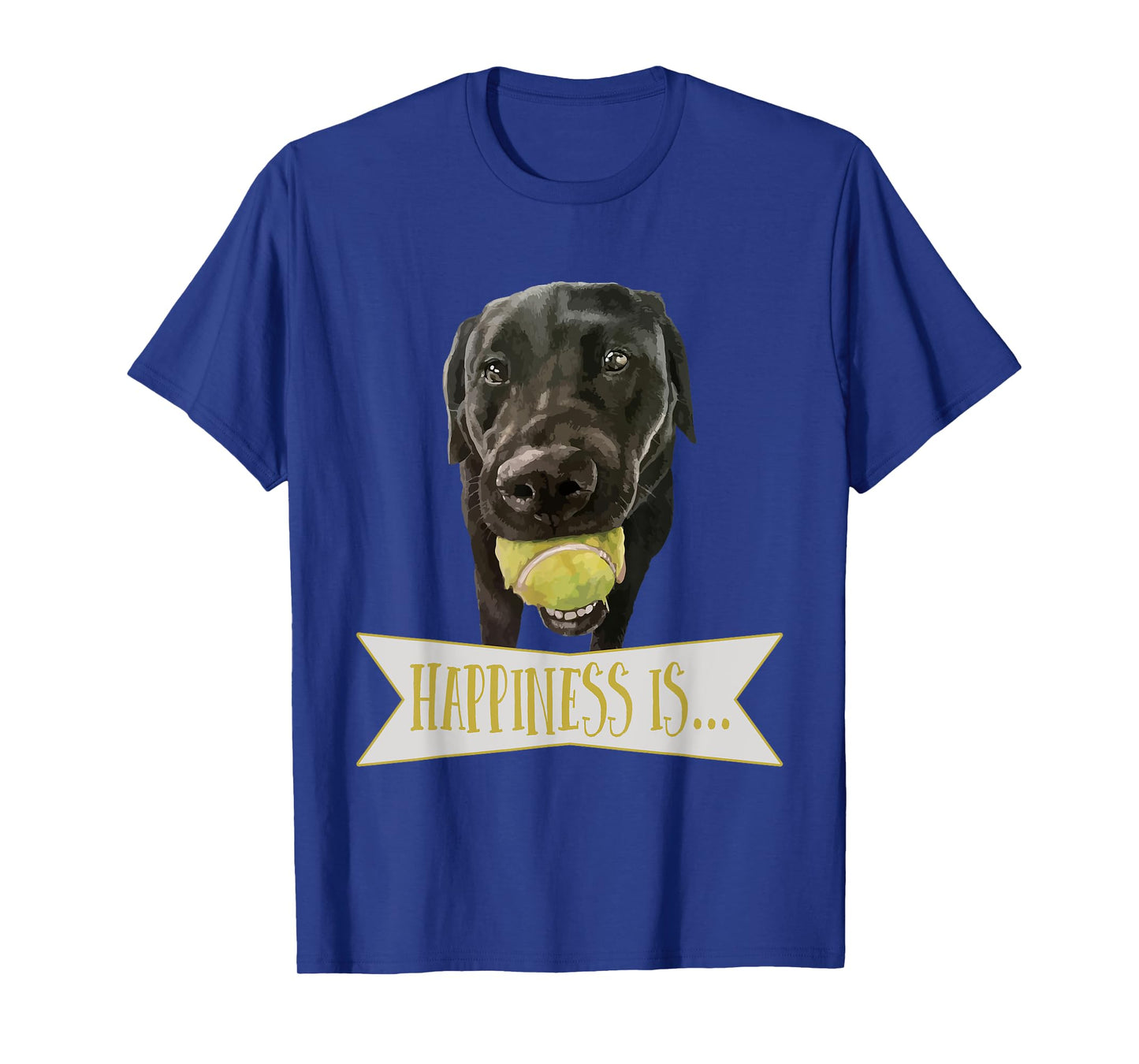 Black Labrador Dog Tennis Ball T-Shirt for Men Women Girls Kids