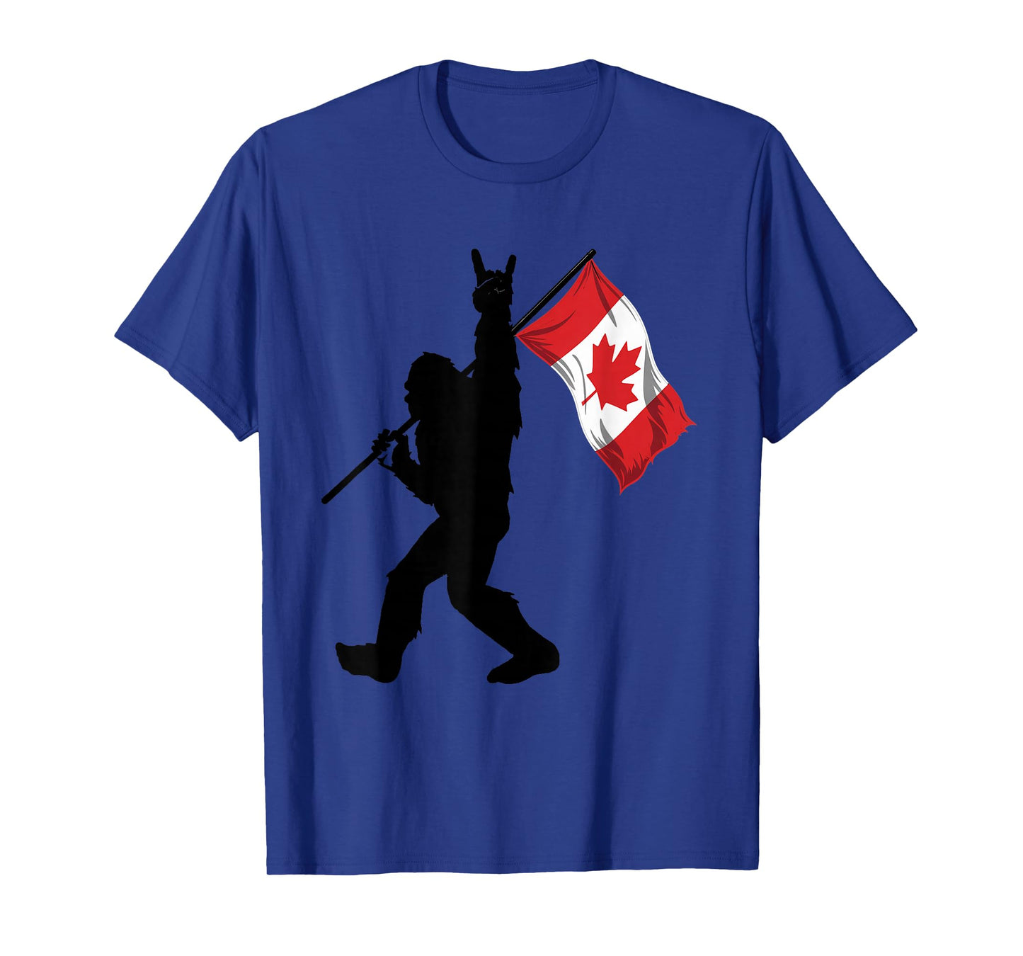 Vintage Canadian Flag BigFoot Rock'N Roll Funny Canada Day T-Shirt
