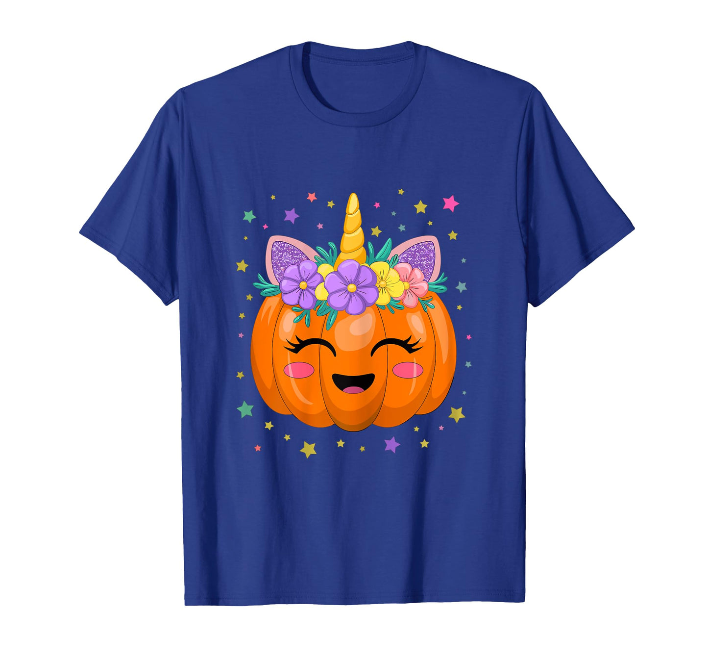 Unicorn Pumpkin Girl Halloween Costume T-Shirt