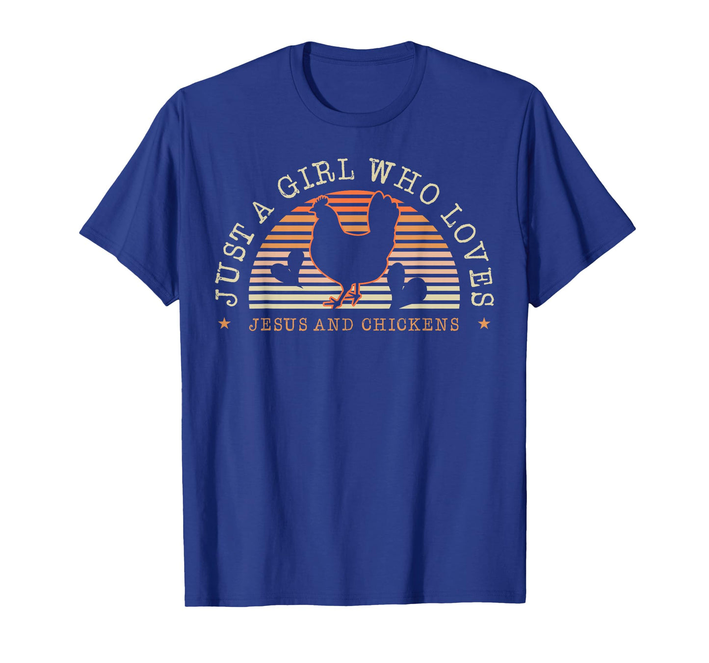 Just A Girl Who Loves Jesus And Chickens Herd Livestock Farm T-Shirt