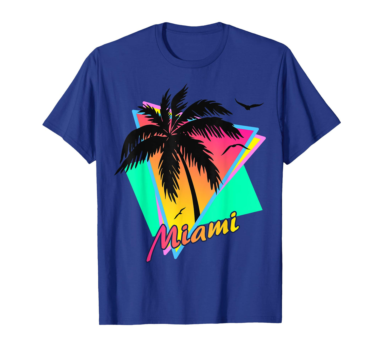Miami 80s Tropical Summer And Beach Palm Tree Sunset T-Shirt