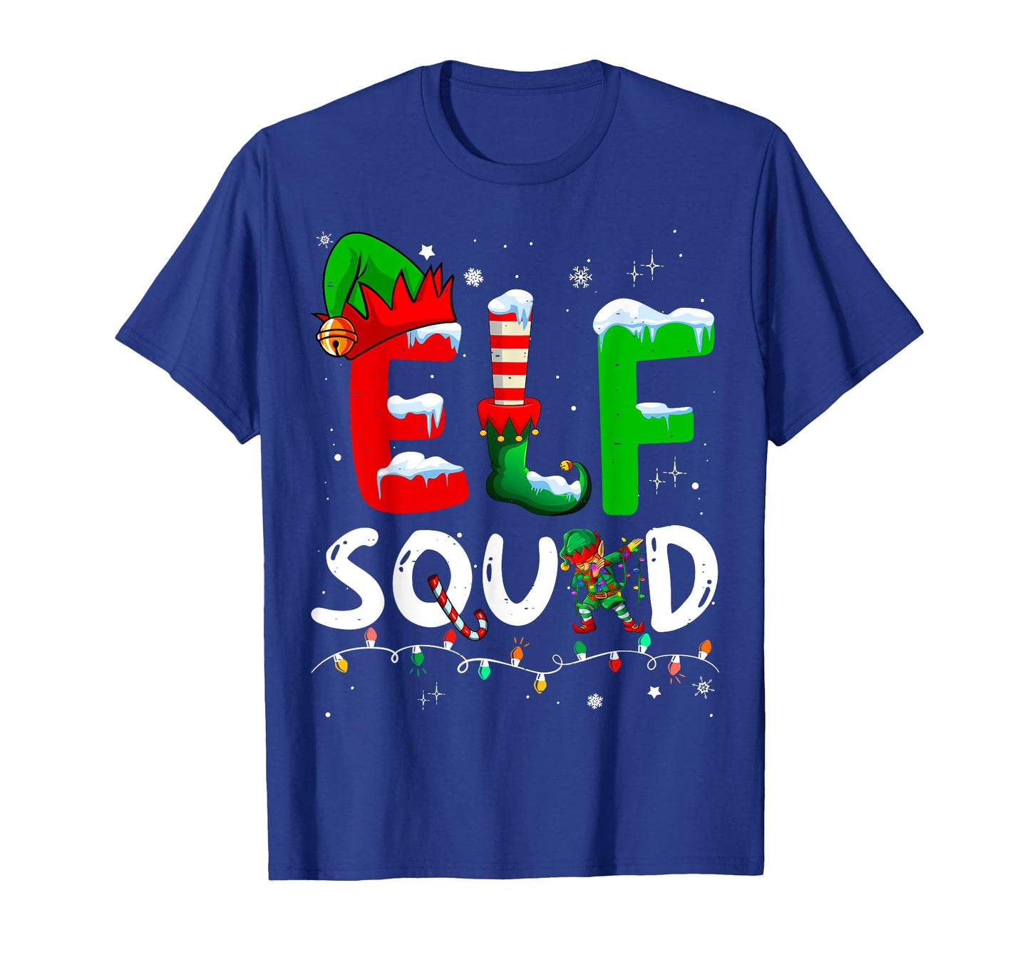 Elf Family Christmas Matching Pajamas Xmas Elf Squad T-Shirt