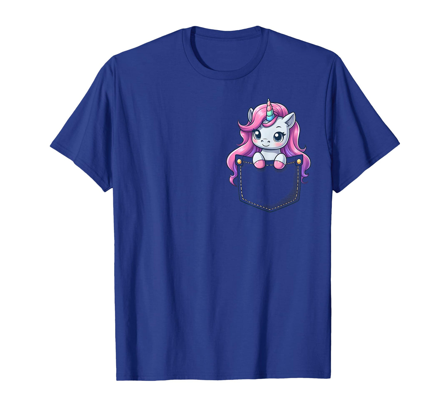 Majestic Unicorn in Pocket for Kids, Boys, Girls, Women T-Shirt