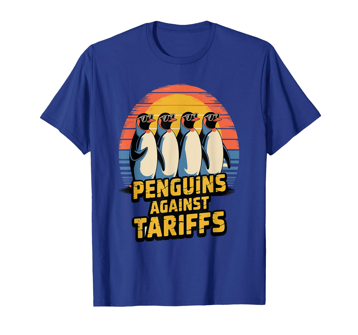 Penguins Against Tariffs – Political Statement Tee T-Shirt