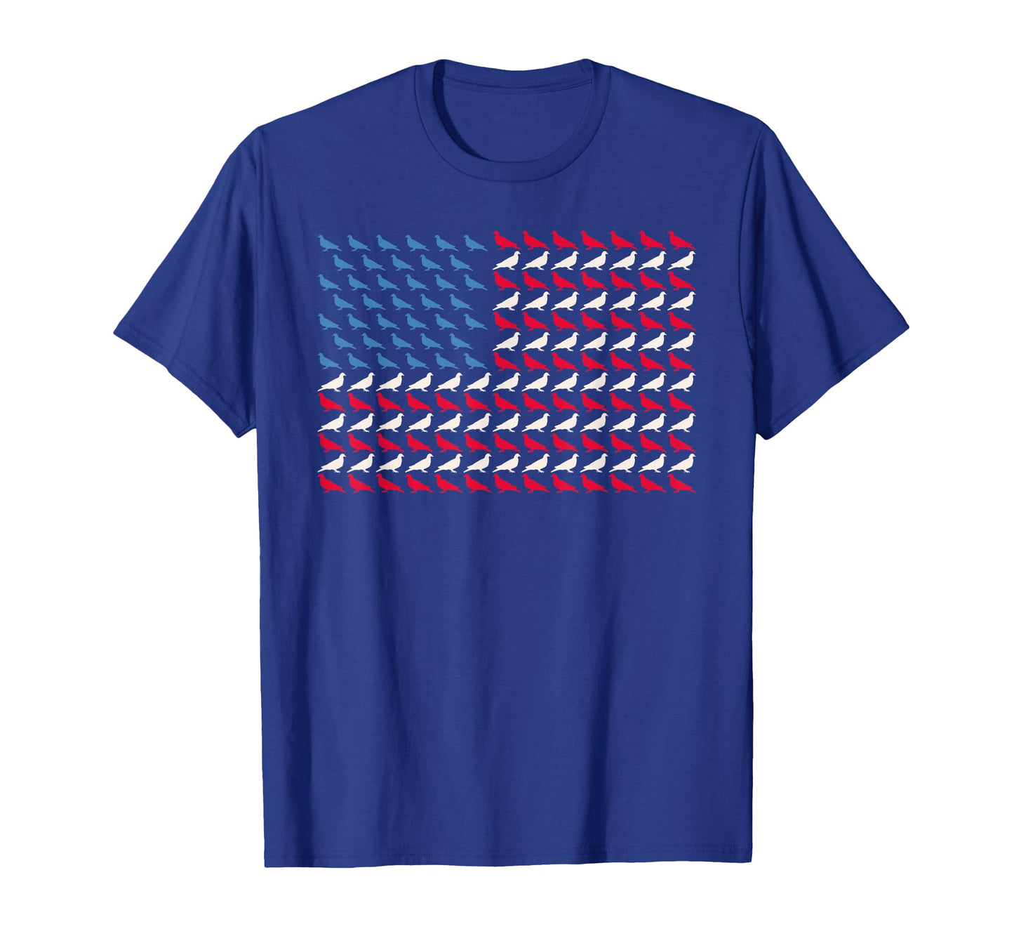 Pigeon American Flag Bandtail US 4th Of July Bird USA Gift T-Shirt