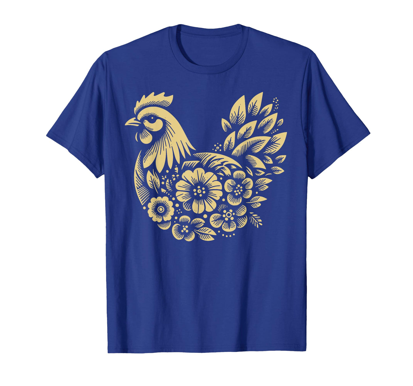 Retro Chicken Cool Graffiti Cute Floral Chicken Lover Women T-Shirt