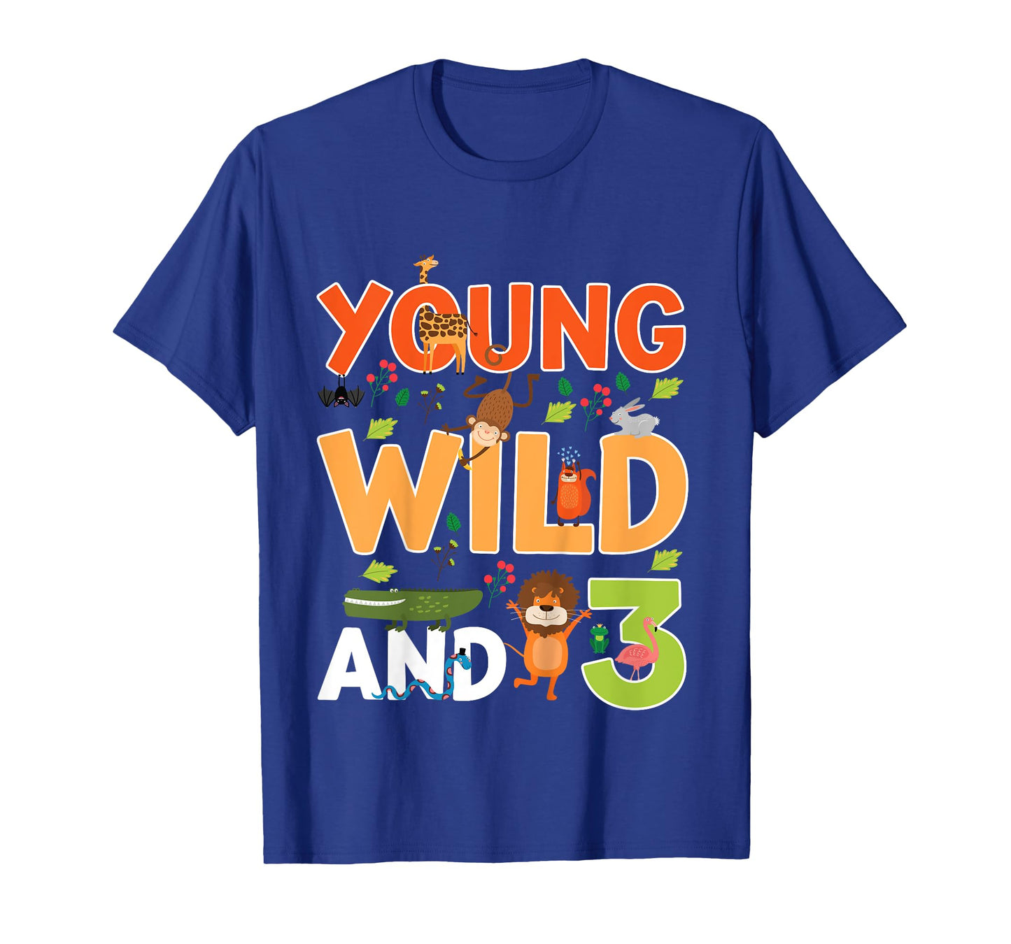 Kids 3 year old wild zoo theme birthday animals safari jungle boy T-Shirt