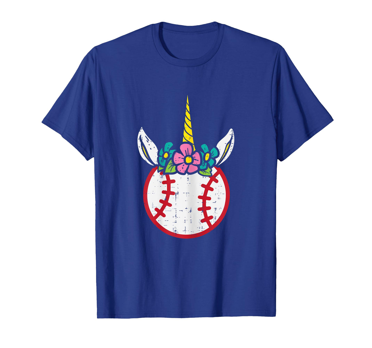 Unicorn Head Baseball Cute Sport Lovers Kids Girls Women T-Shirt