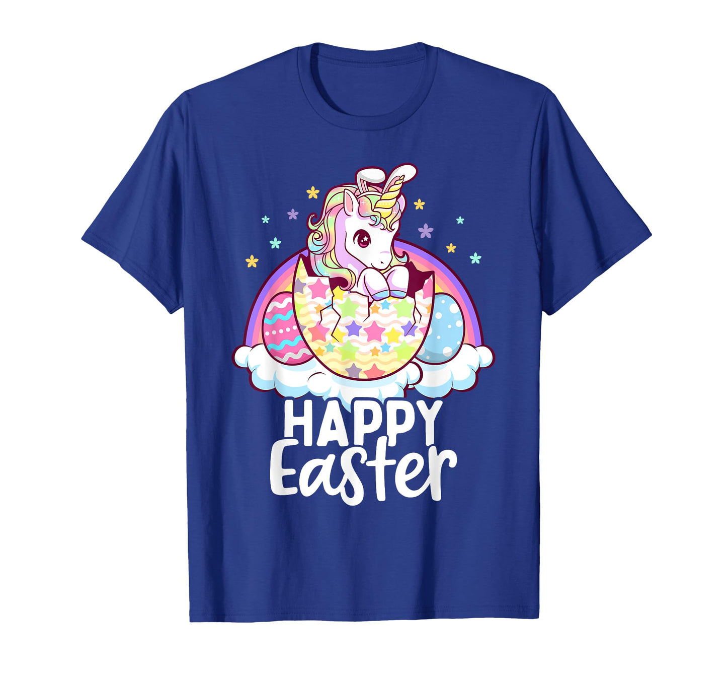Happy Easter Unicorn Bunny Girls Kids Easter Eggs T-Shirt