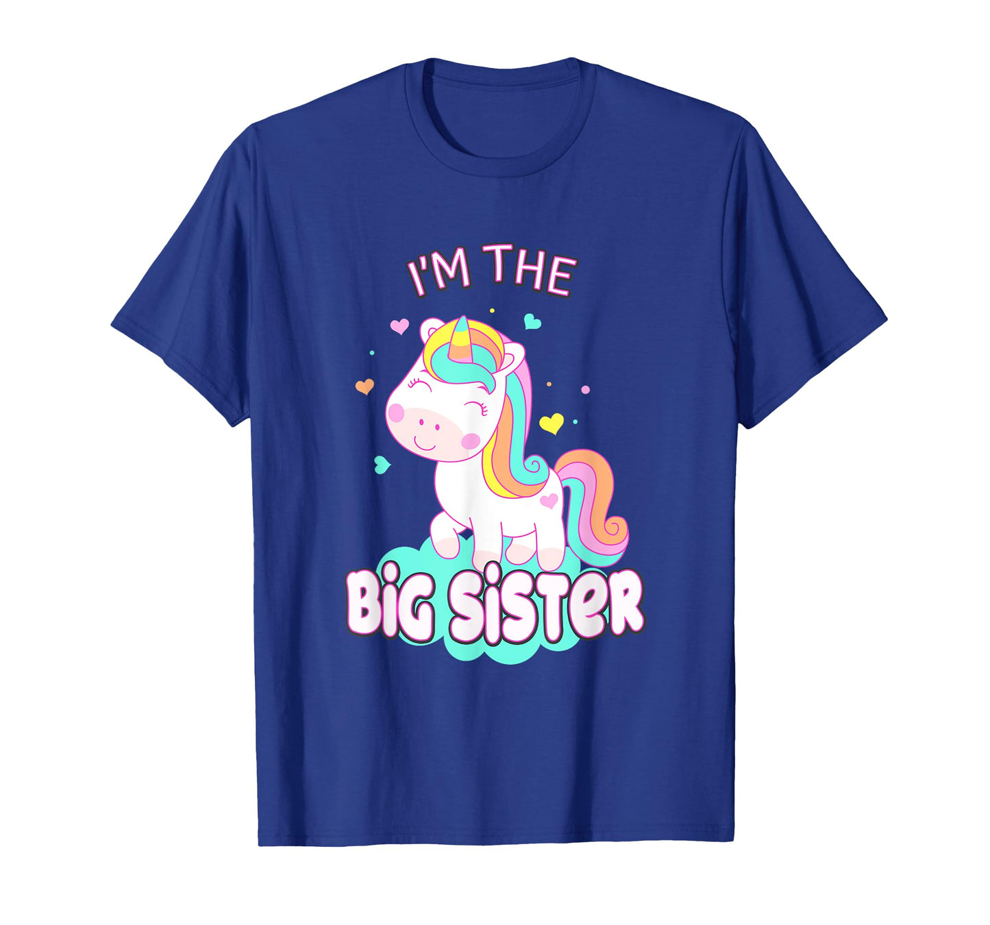 I Am The Big Sister Cute Unicorn Siblings Girls Family T-Shirt