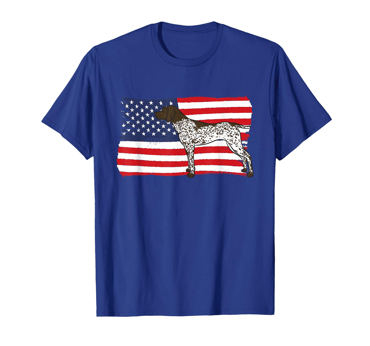 German Shorthaired Pointer Patriotic American Flag GSP Dog T-Shirt