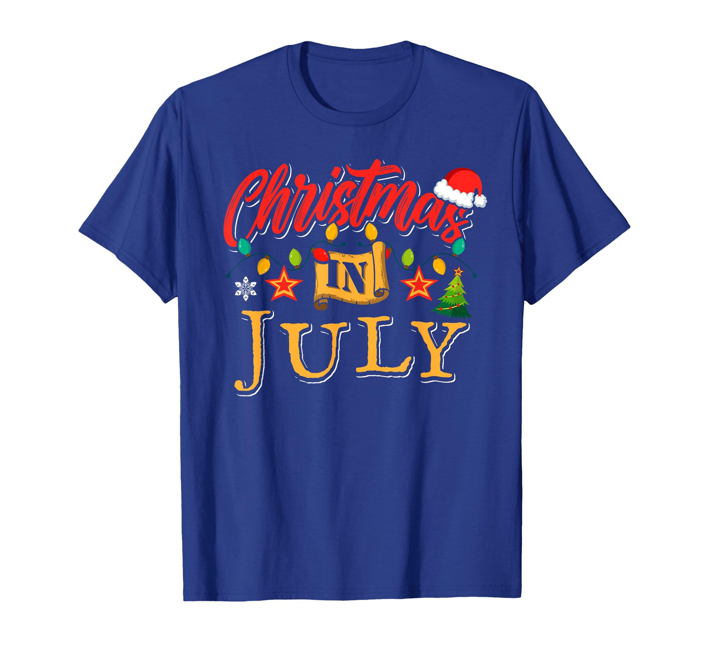 Christmas In July Santa Summer Hawaiian Christmas T-Shirt