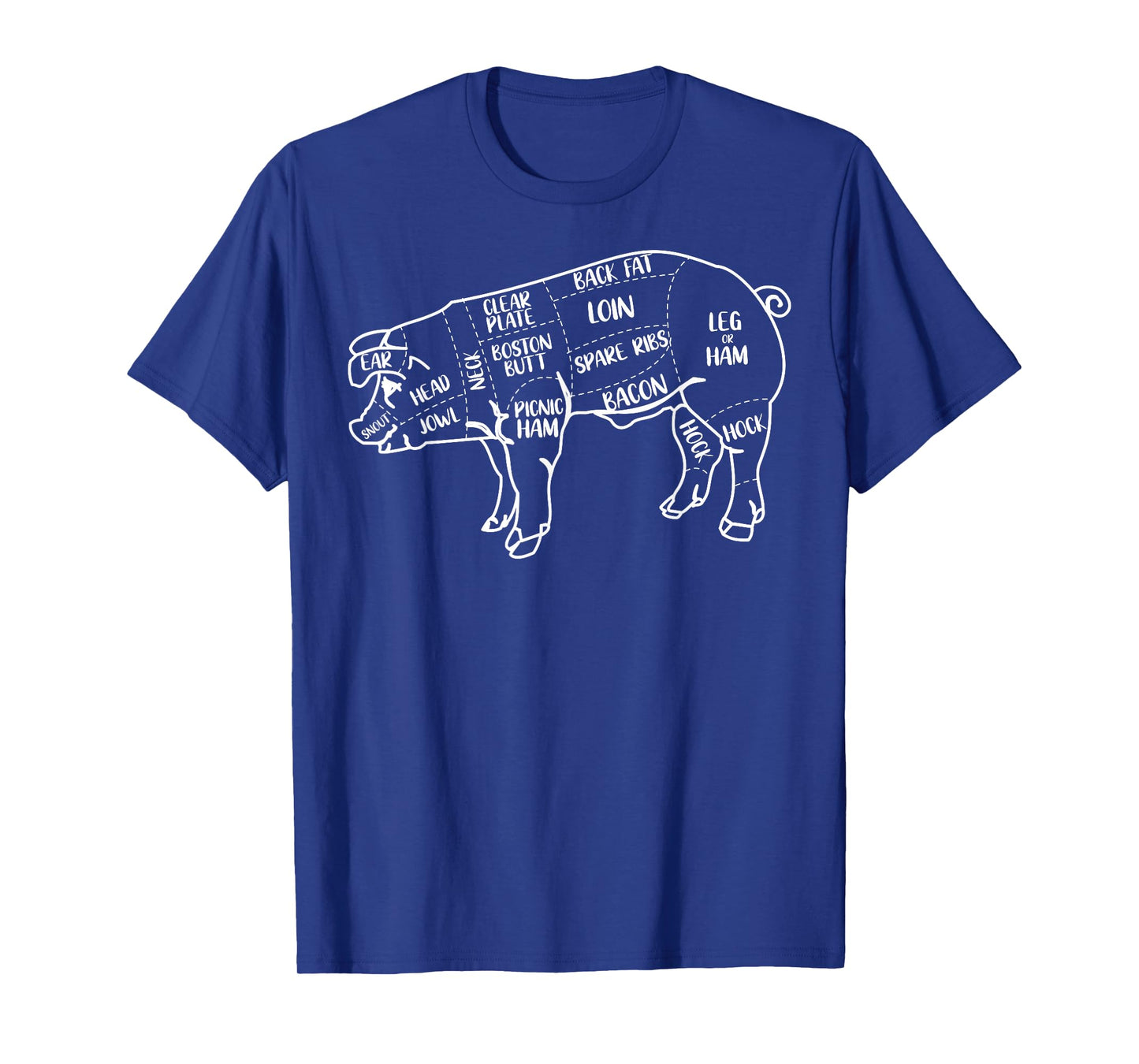 Pig and Pork Diagram design, Butcher design, Bacon gift T-Shirt