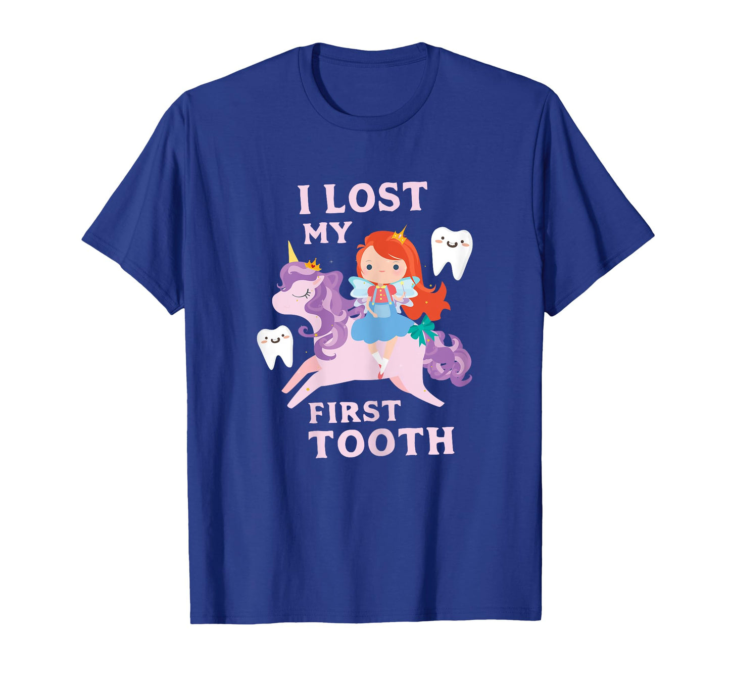 I Lost My First Tooth Shirt Baby Teeth Out Fairy Unicorn T-Shirt