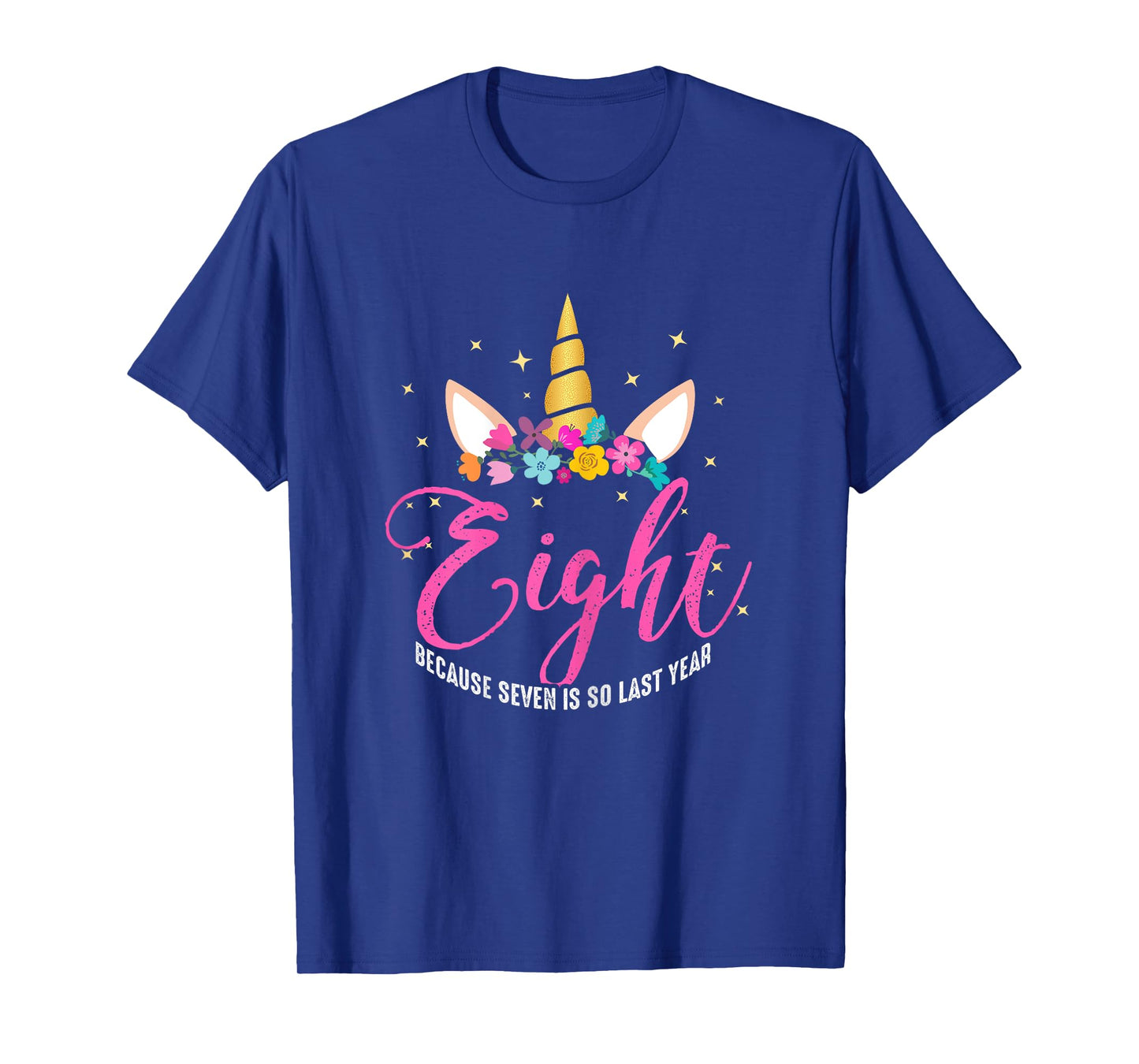 8 Years Old Birthday Girl Gifts Unicorn 8th Birthday T-Shirt