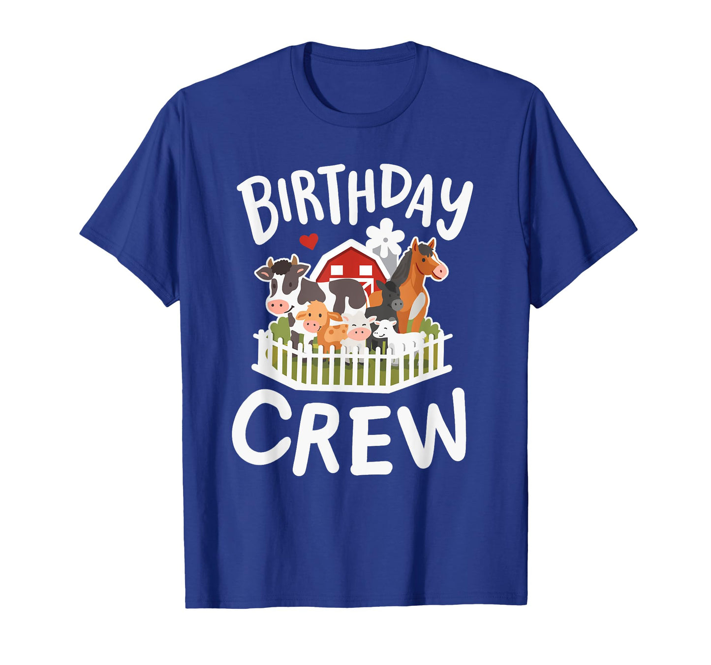 Birthday Crew Farm Animals Bday Matching Girls Boys Kids T-Shirt