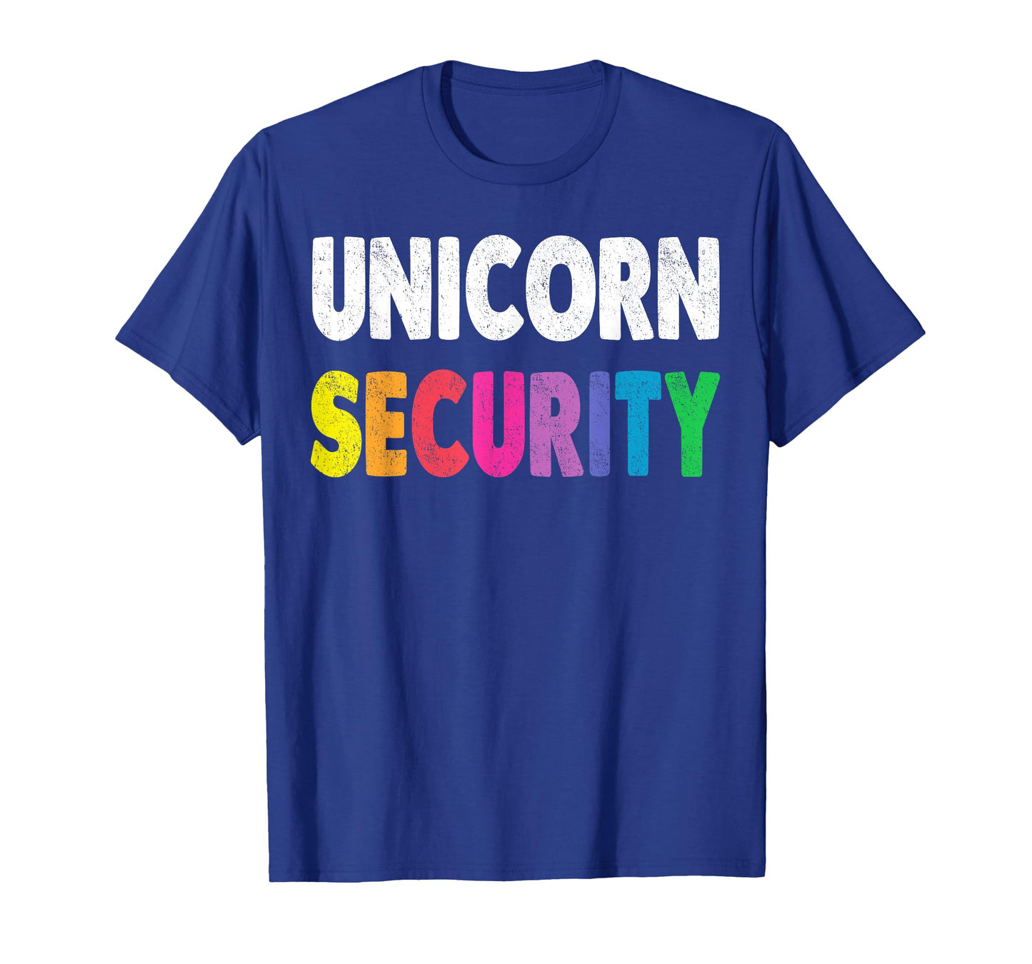 Halloween Dad Mom Daughter Adult Costume Unicorn Security T-Shirt