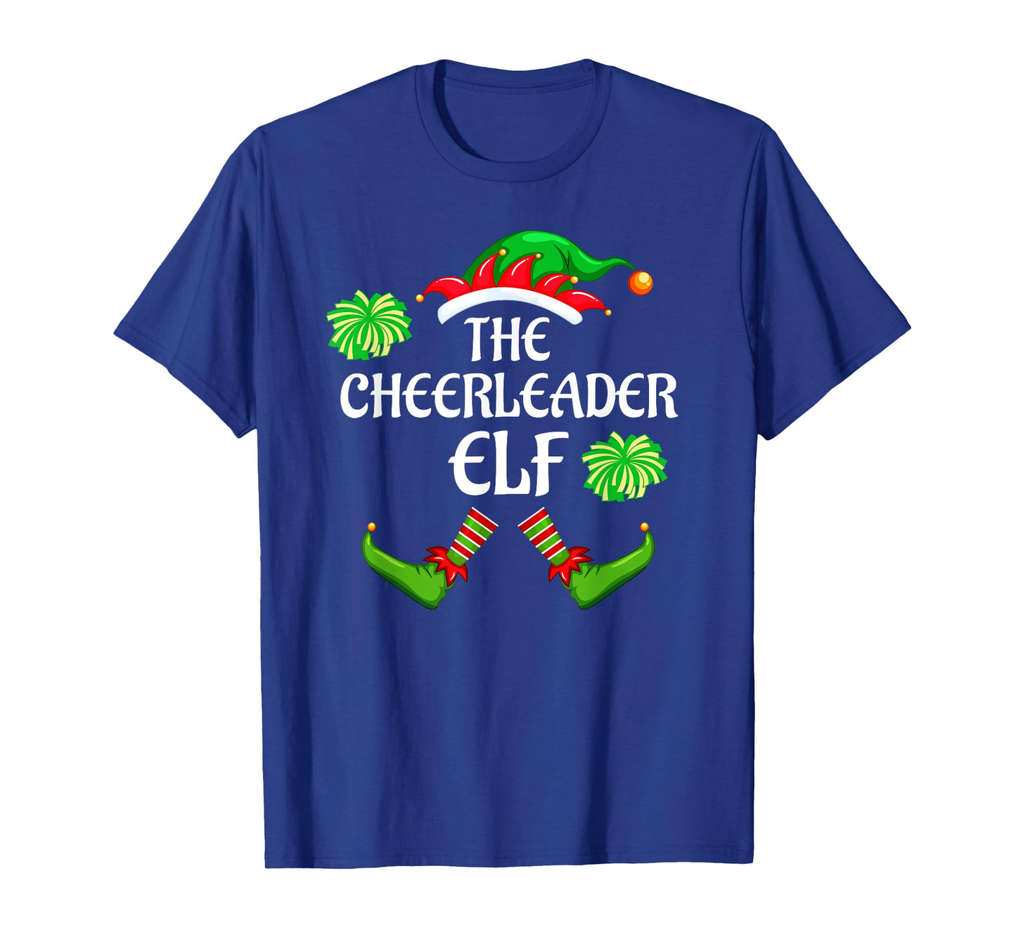 Cheerleader Elf Matching Family Group Christmas Party T-Shirt