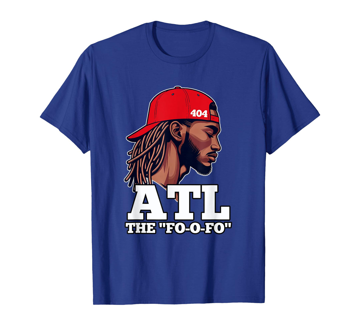 404 Atlanta ATL Black Man With Hat and Locs T-Shirt
