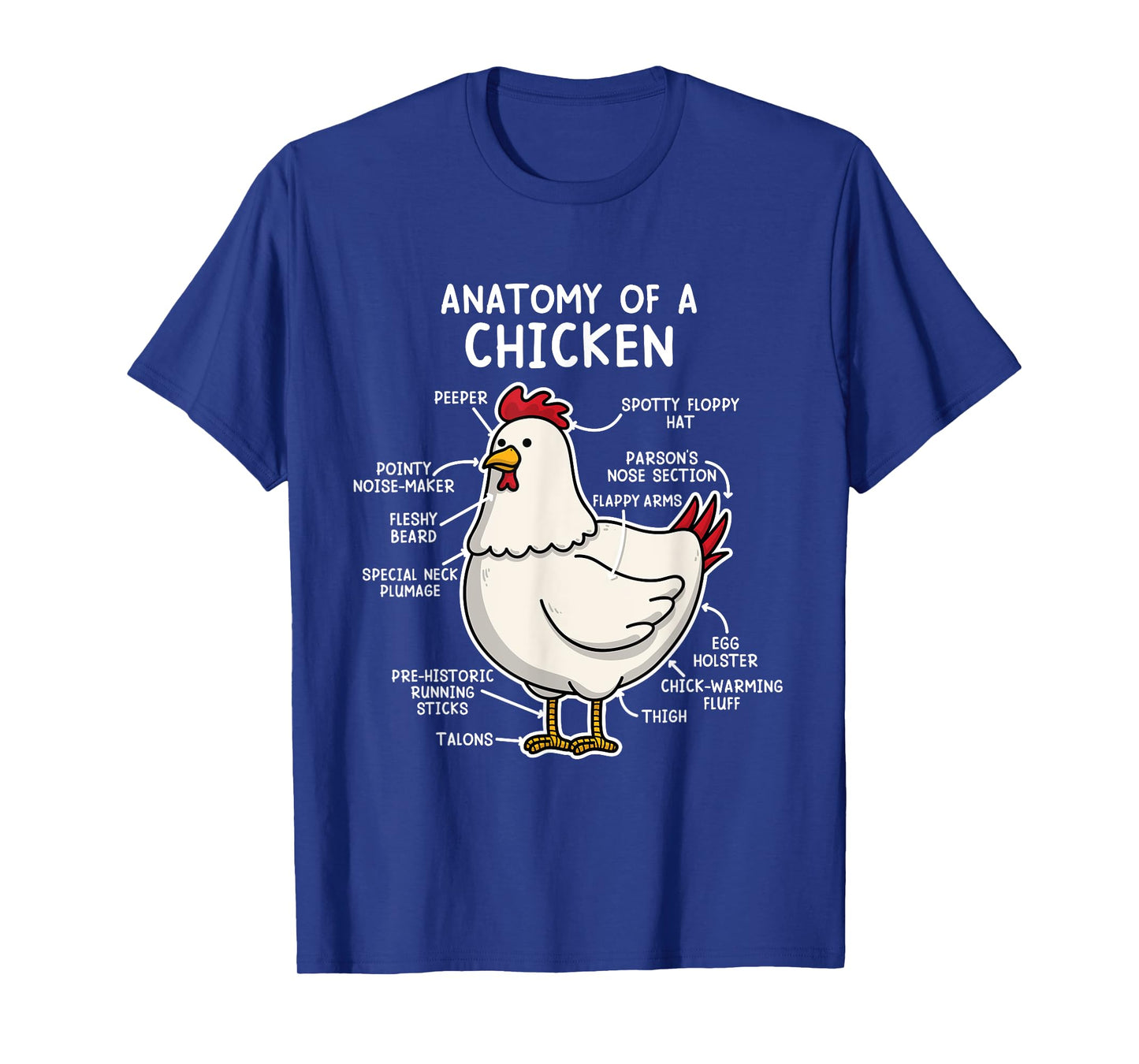 Anatomy of a Chicken Tee Country Farm Women Girl T-Shirt