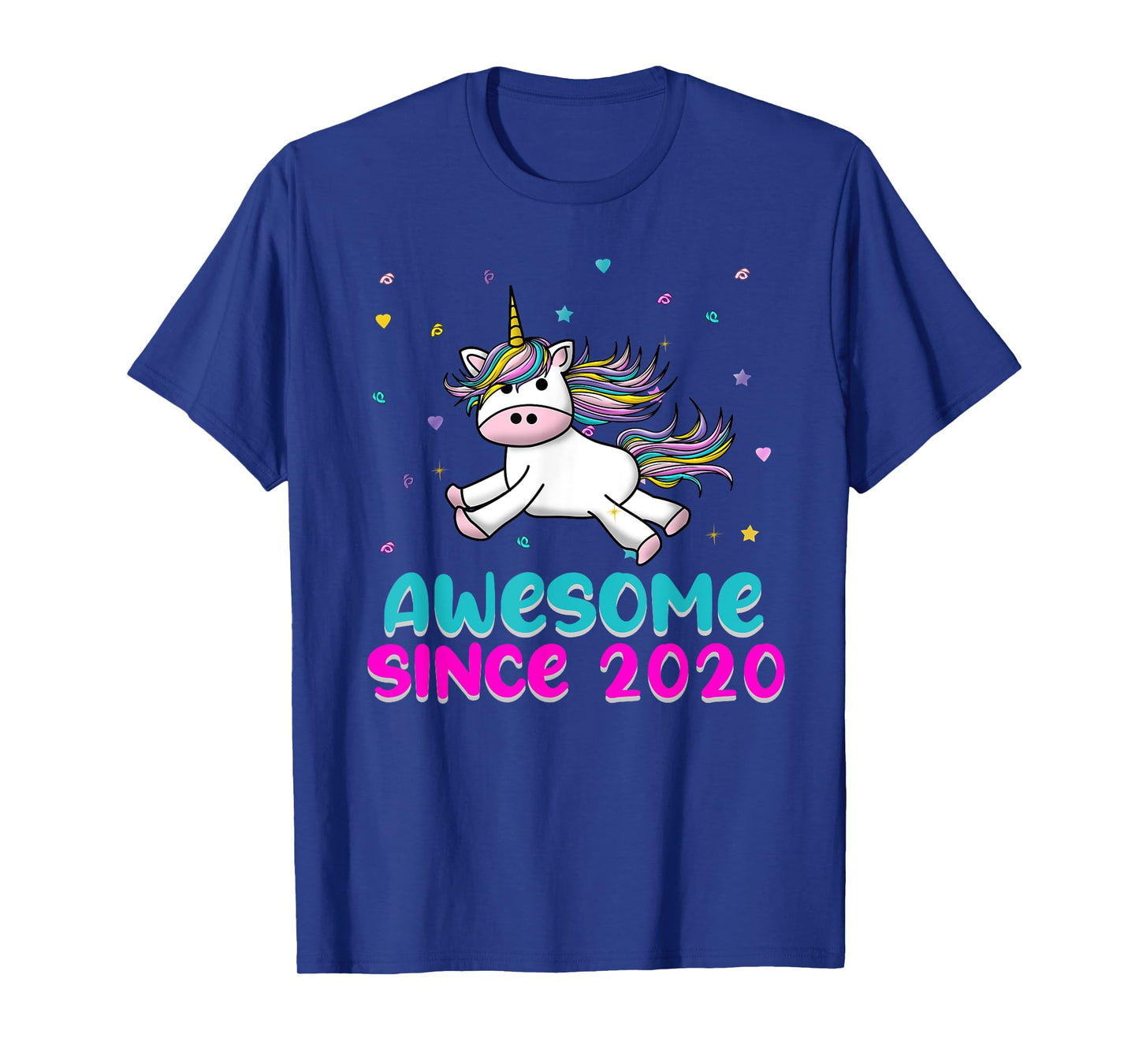 Unicorn Birthday Girl Gift Love Awesome Since 2020 T-Shirt