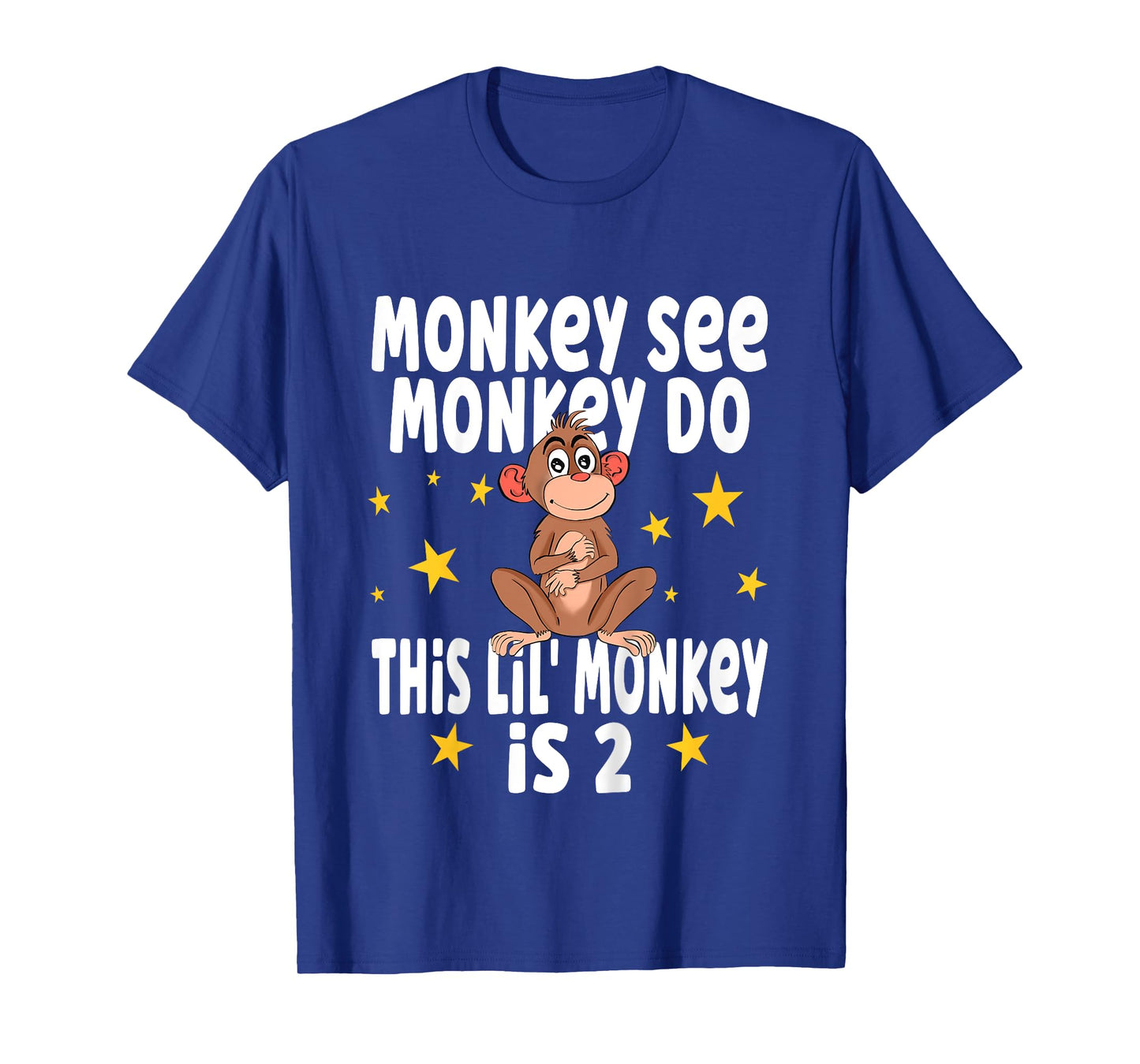 Kids Monkey See Monkey Do This Lil Monkey Is 2 Birthday Party T-Shirt