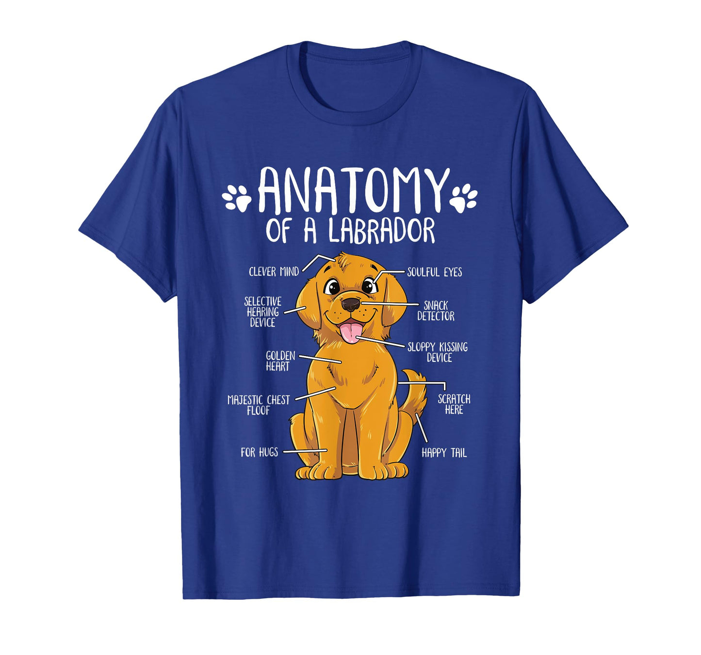 Funny Anatomy Labrador Retriever Lab Dog Lover Owner T-Shirt for Men Women Kids