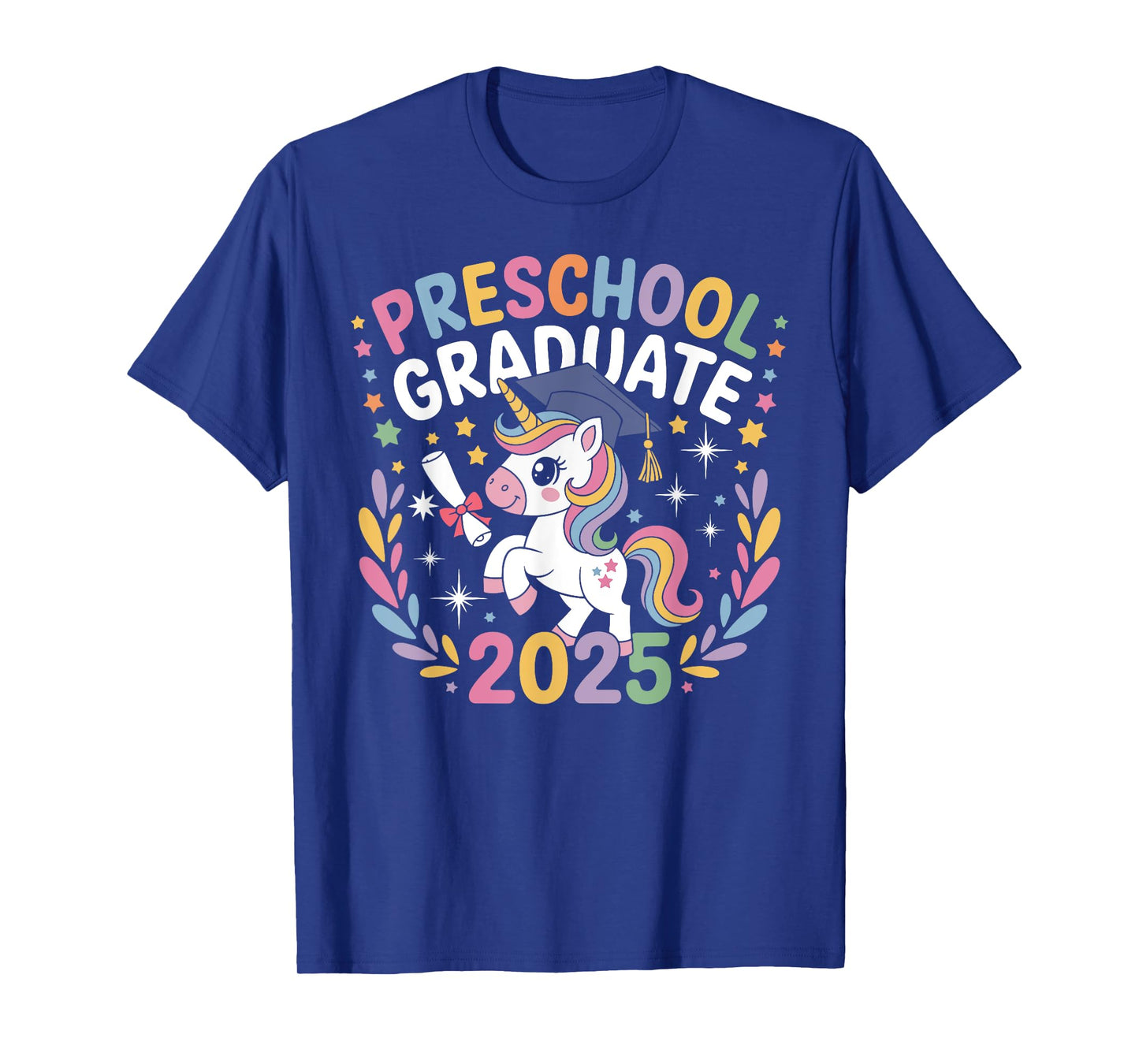 Preschool Graduation 2025 Unicorn Pre-k Graduate Kids Girls T-Shirt