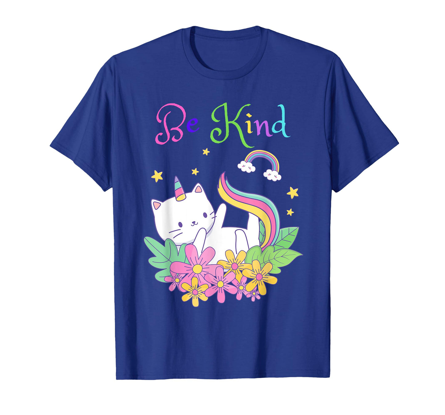 Cat Unicorn Be Kind Shirt Caticorn Be Kind Gift for Teacher T-Shirt