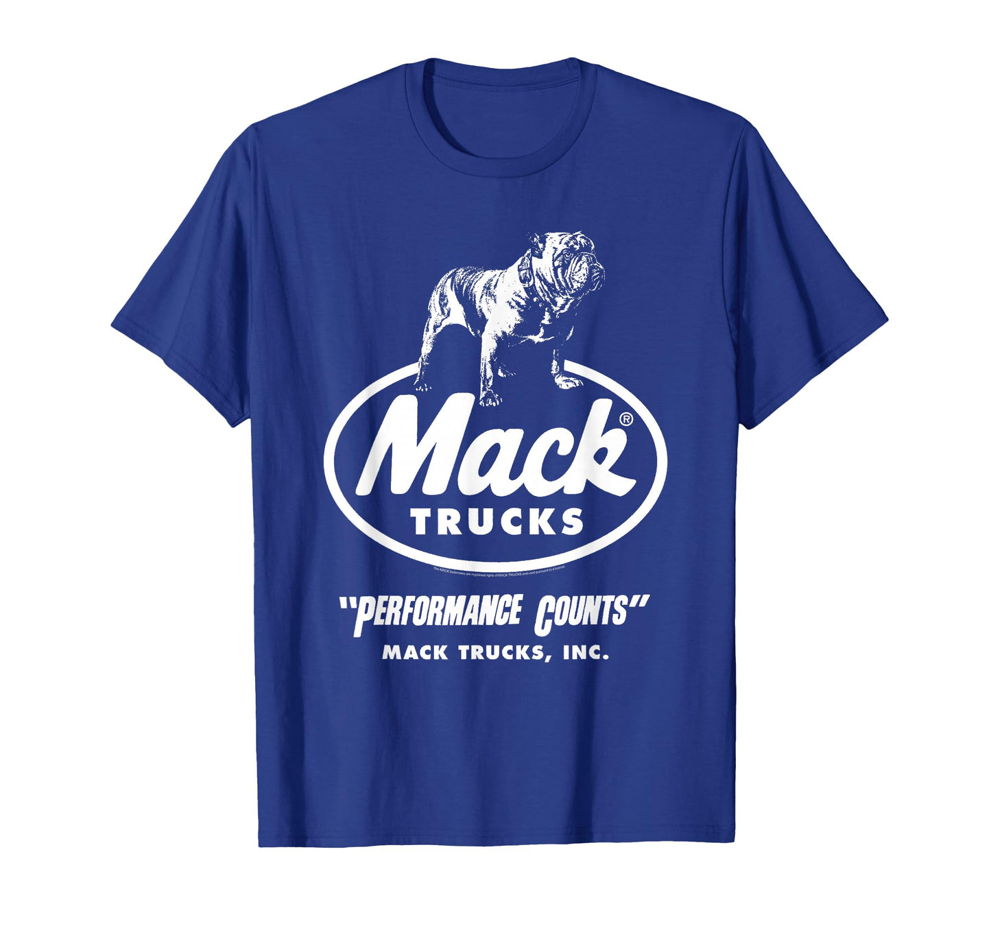 Mack Trucks Performance Counts Bulldog Logo Trucking T-Shirt